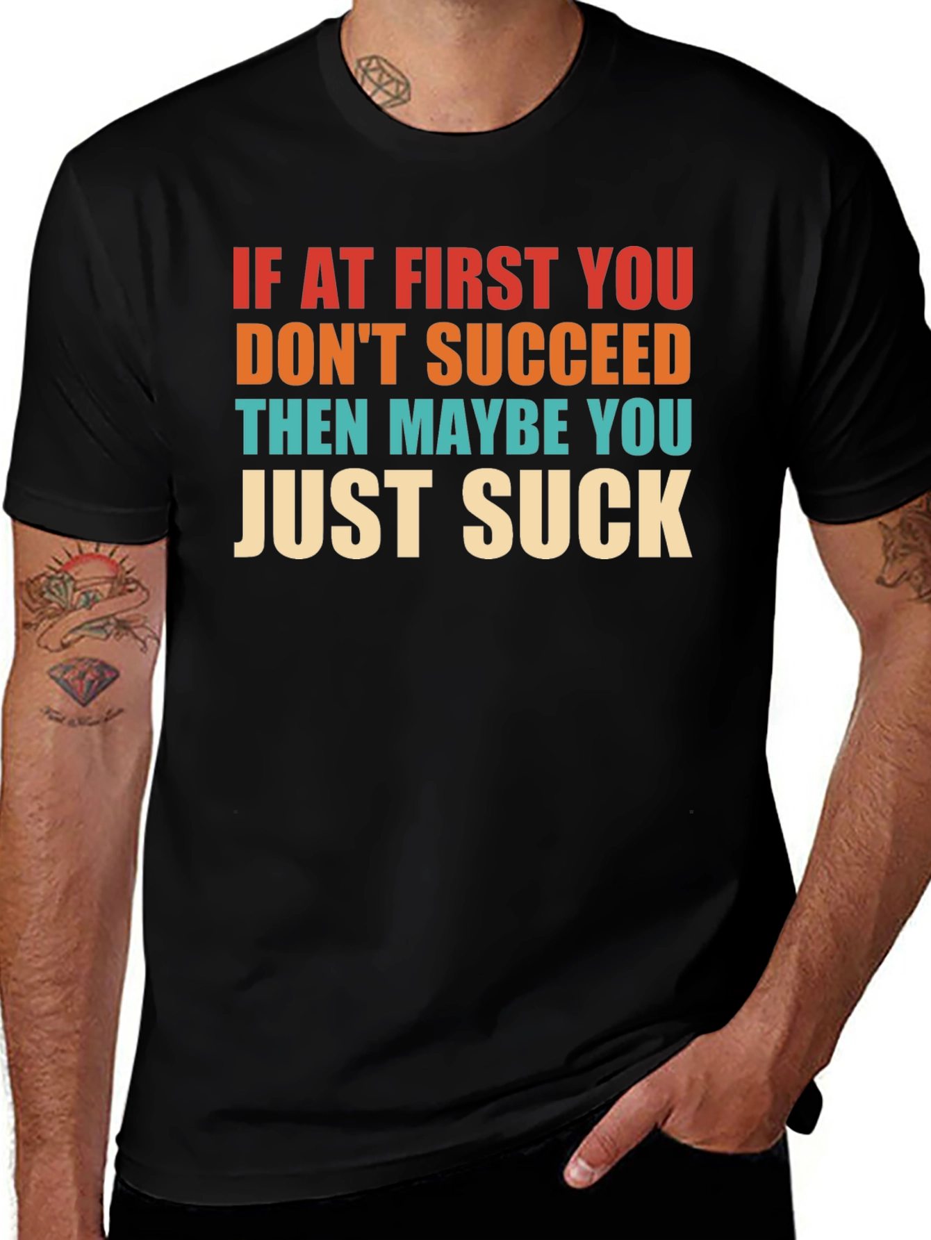 Funny Sarcastic Graphic T-Shirt - Suck Edition