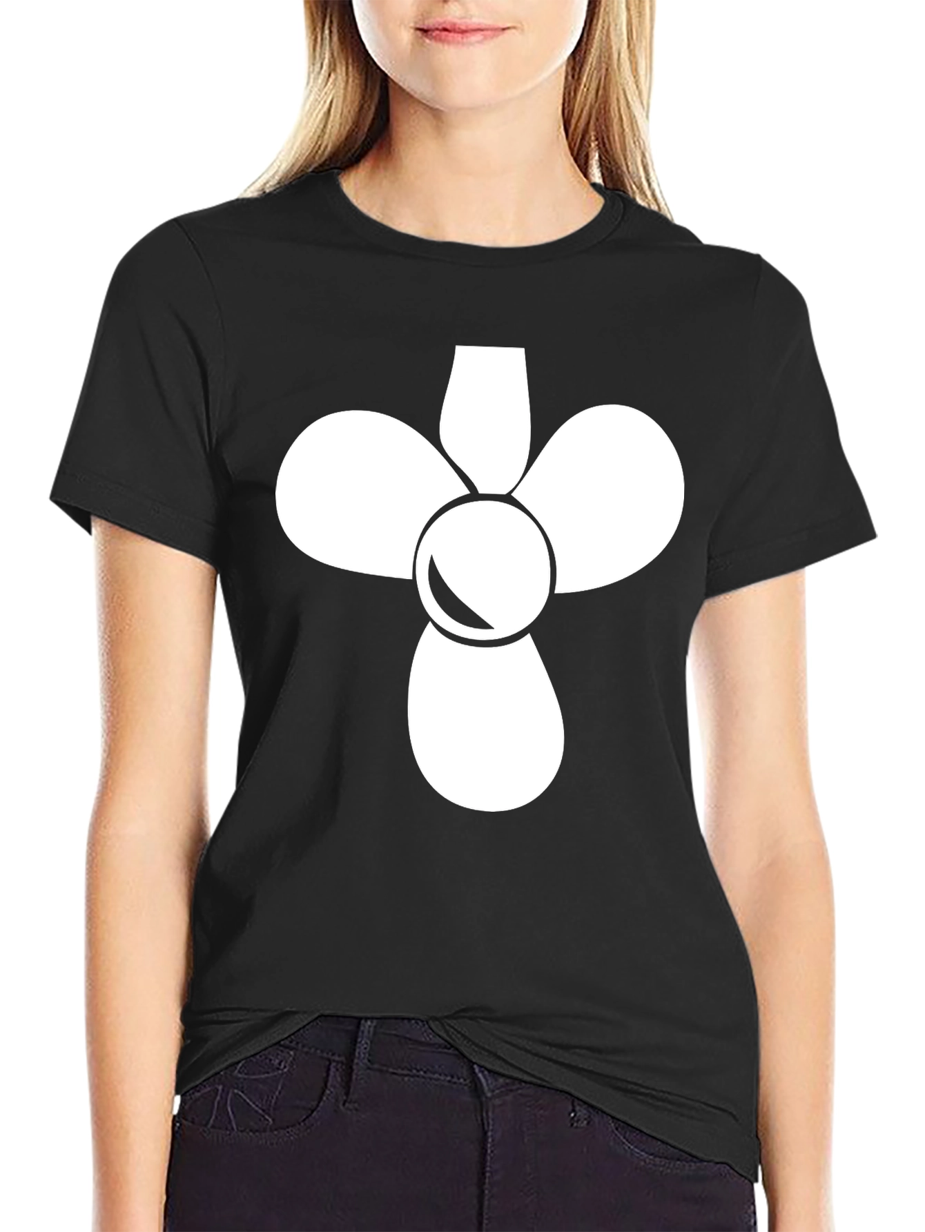 Fan Graphic Black T-Shirt - Cool Design