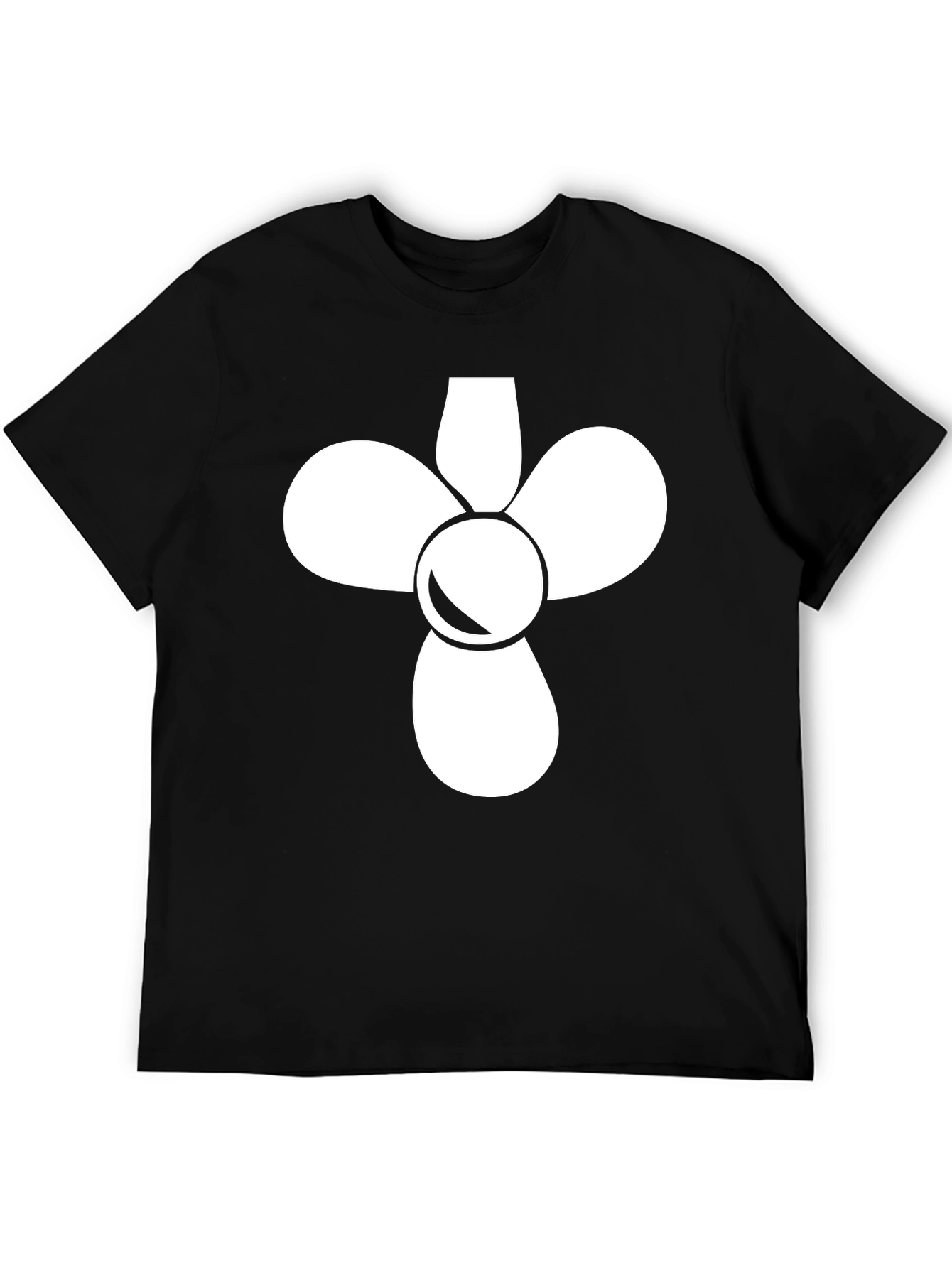 Fan Graphic Black T-Shirt - Cool Design