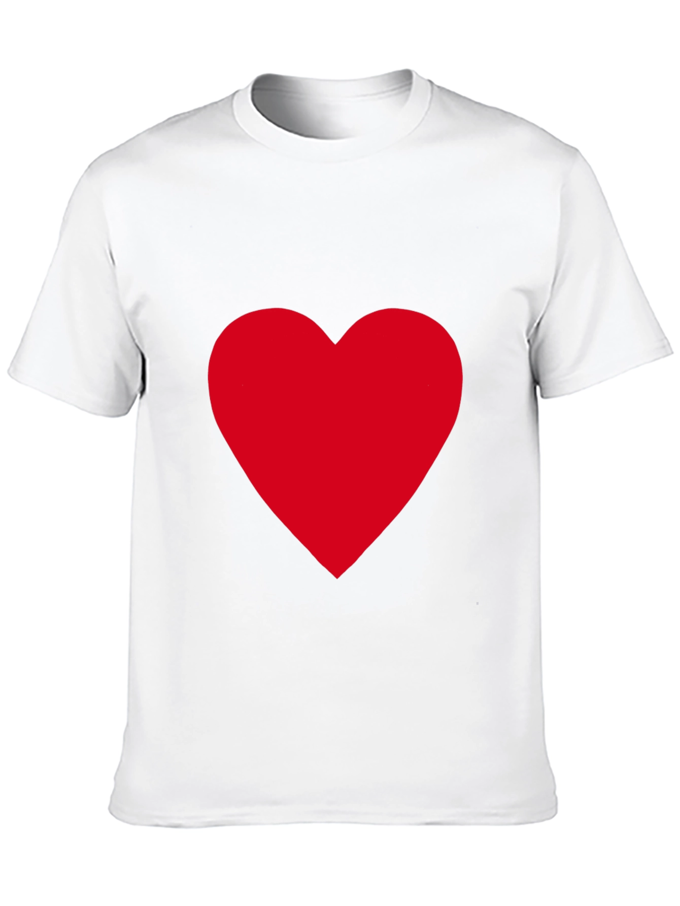 Bold Red Heart on Black T-Shirt