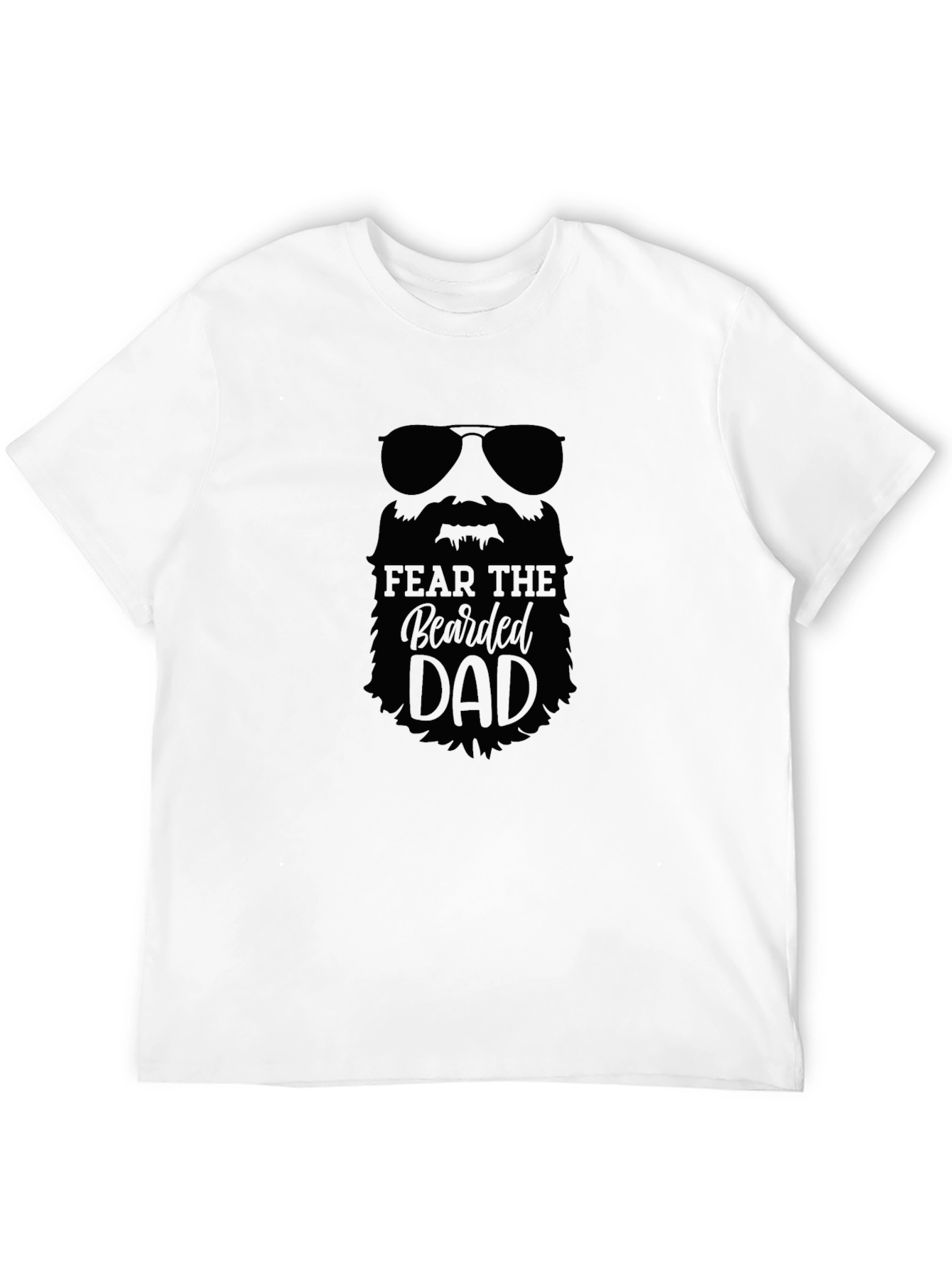 Fear The Bearded Dad Black T-Shirt