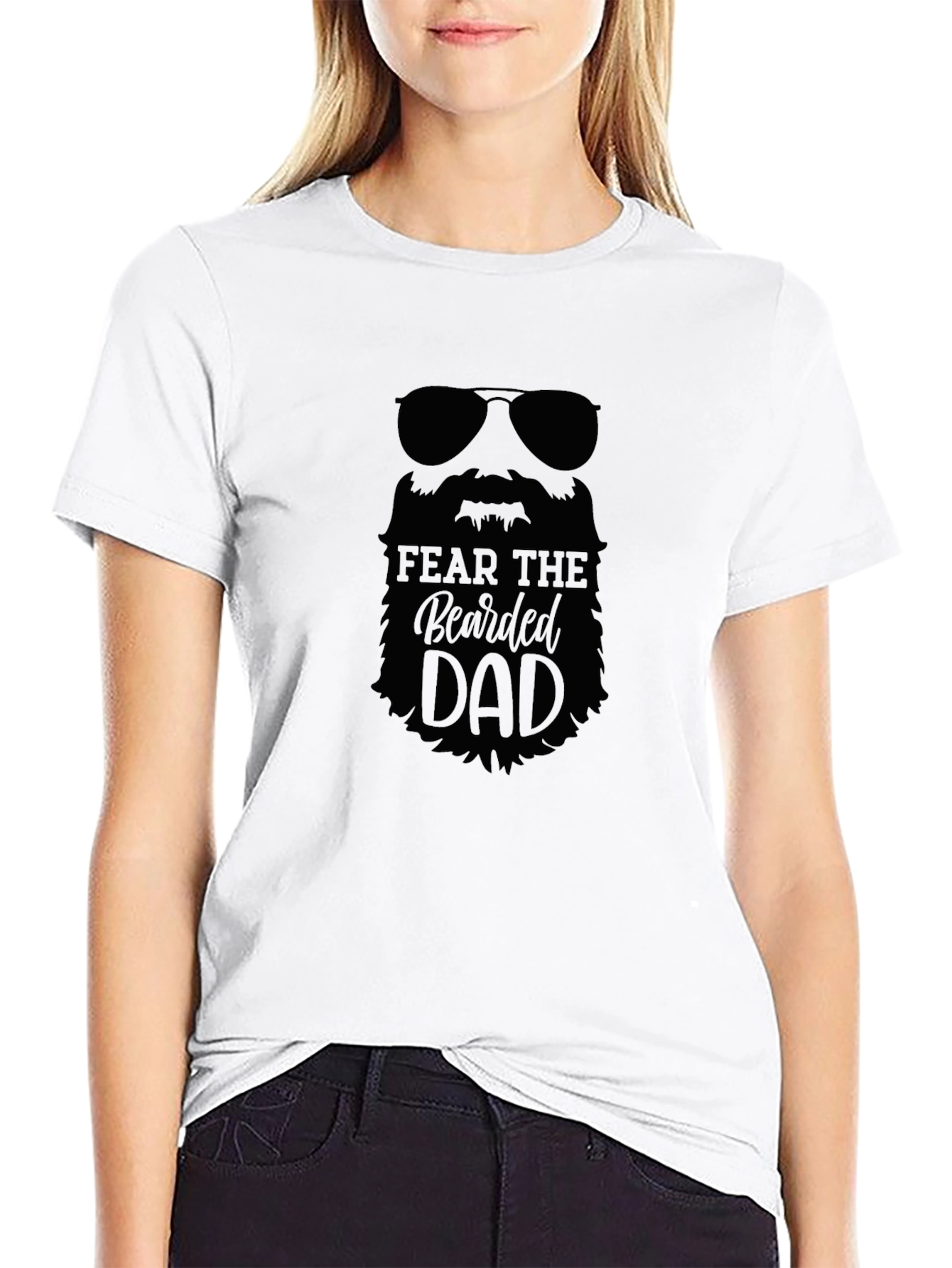 Fear The Bearded Dad Black T-Shirt