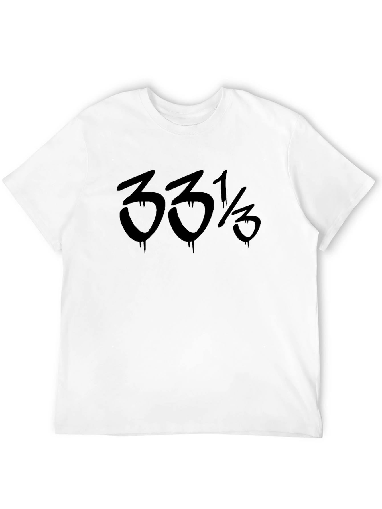 33 1/3 RPM Black Graphic Tee