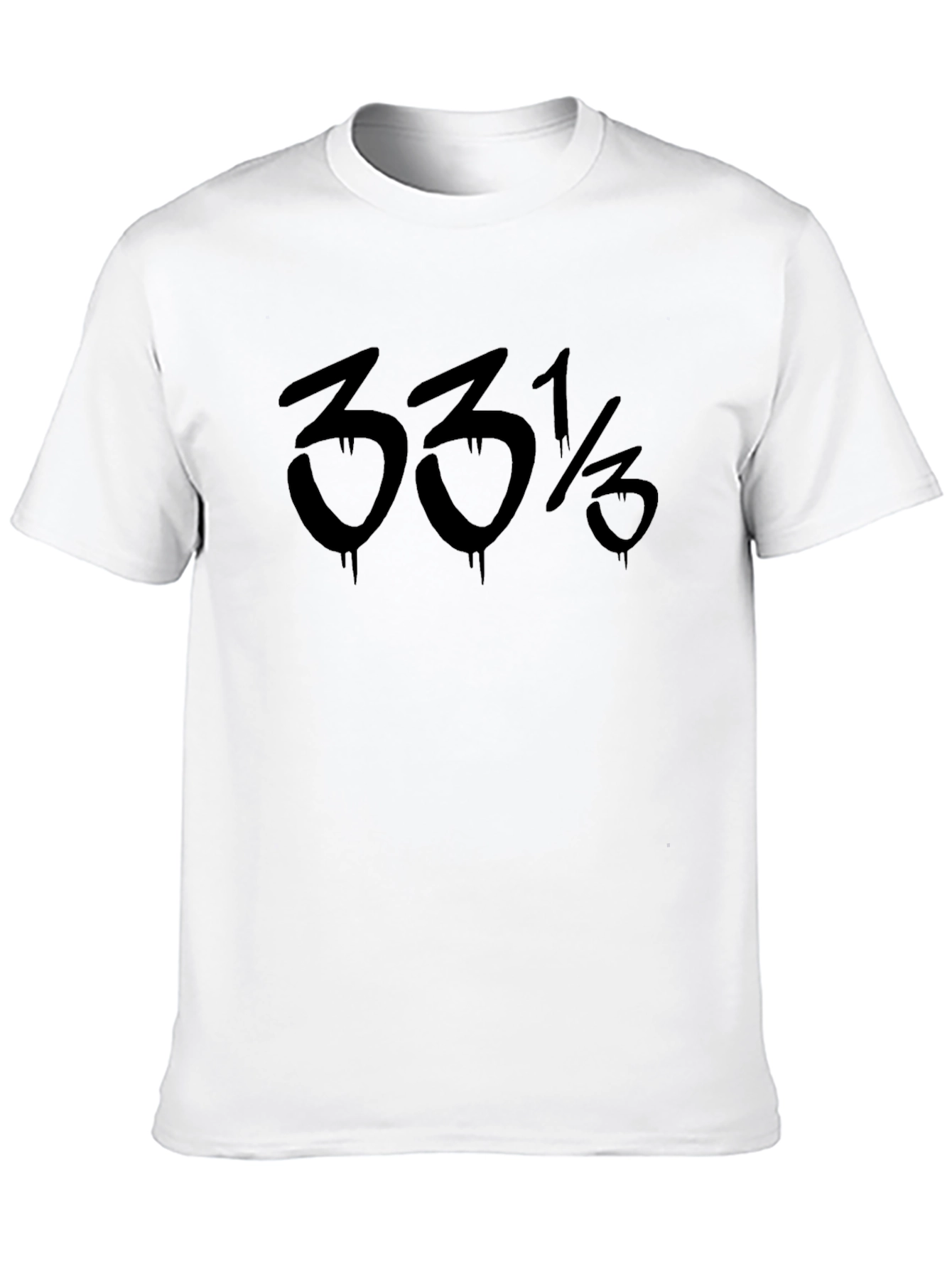 33 1/3 RPM Black Graphic Tee