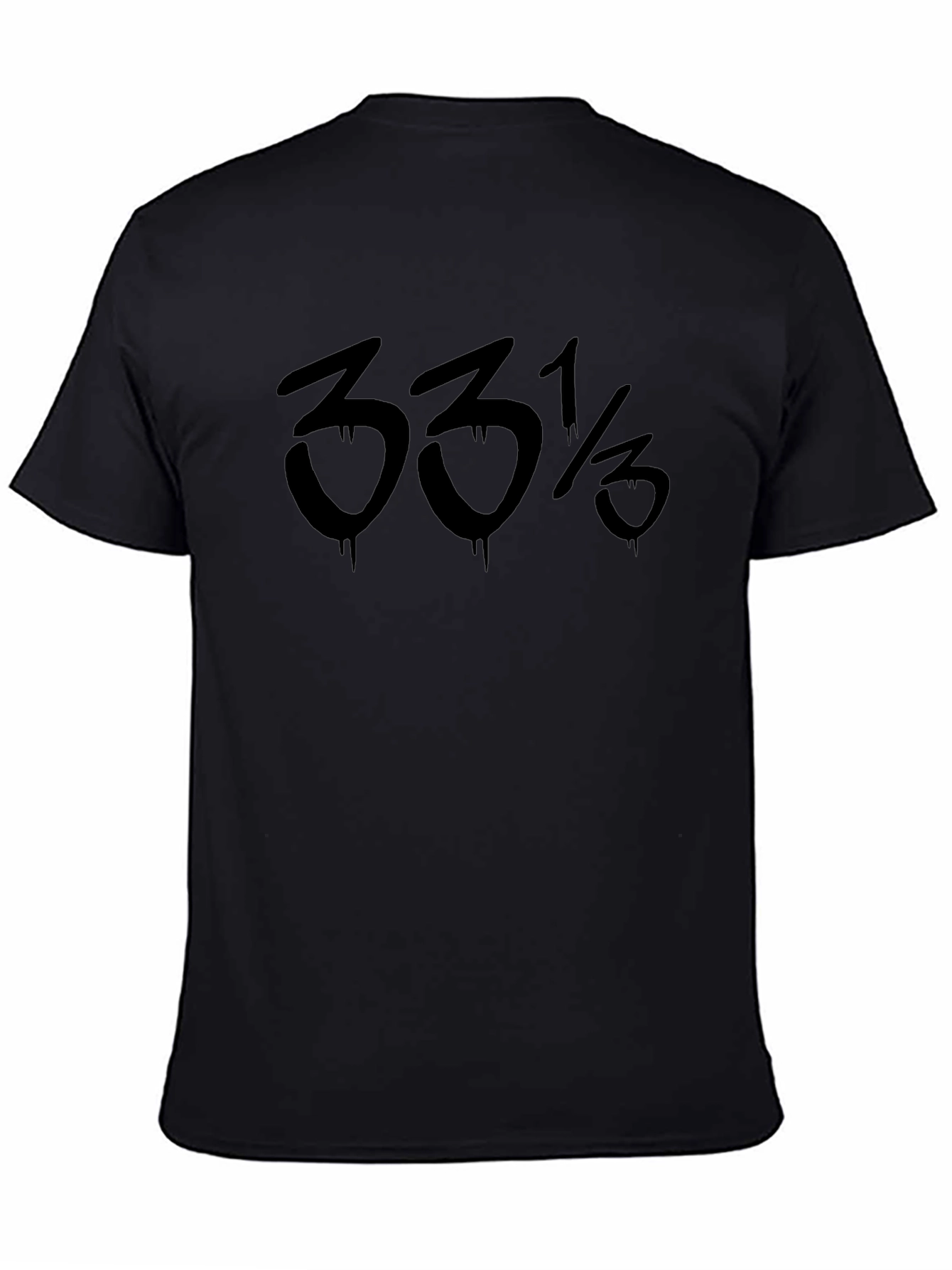 33 1/3 RPM Black Graphic Tee