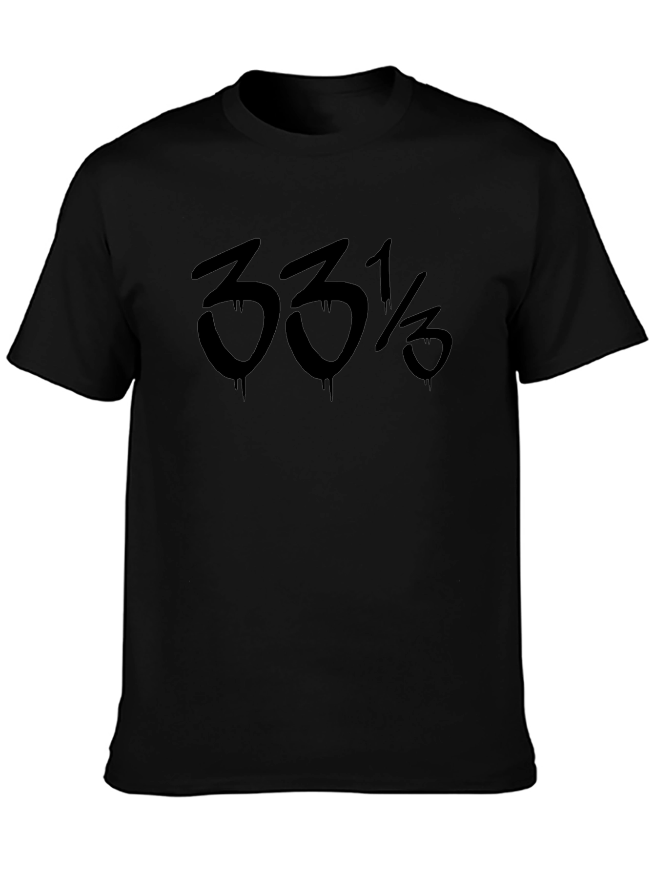 33 1/3 RPM Black Graphic Tee