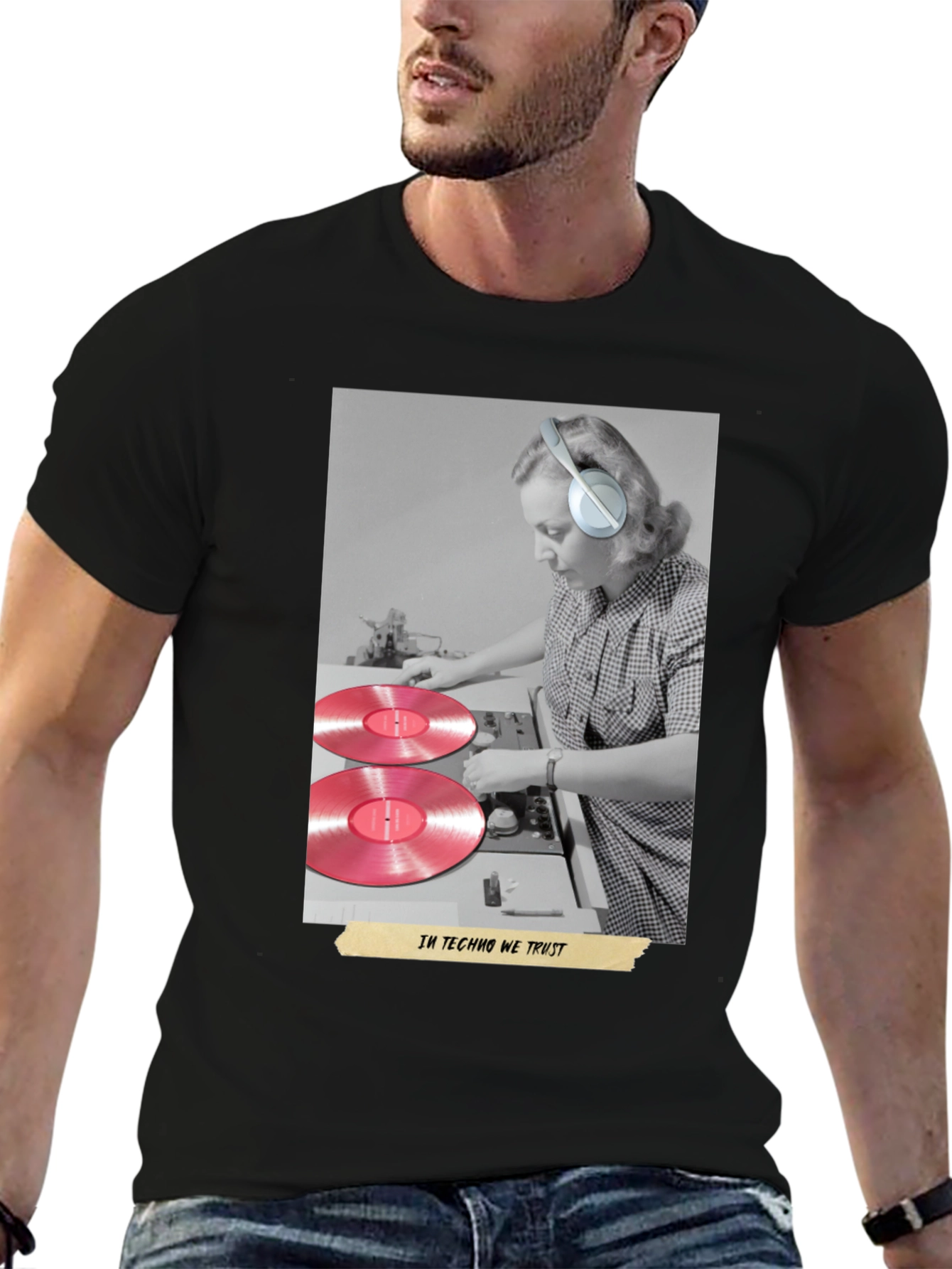 Techno Music DJ Graphic T-Shirt