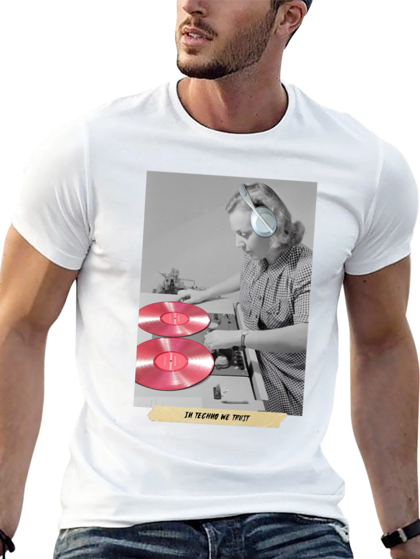 Techno Music DJ Graphic T-Shirt