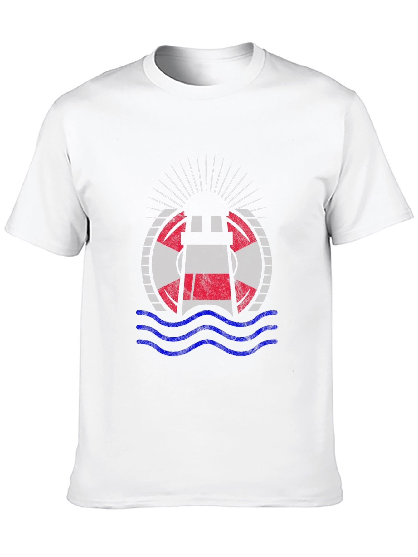 Nautical Lighthouse Graphic Tee - Black
