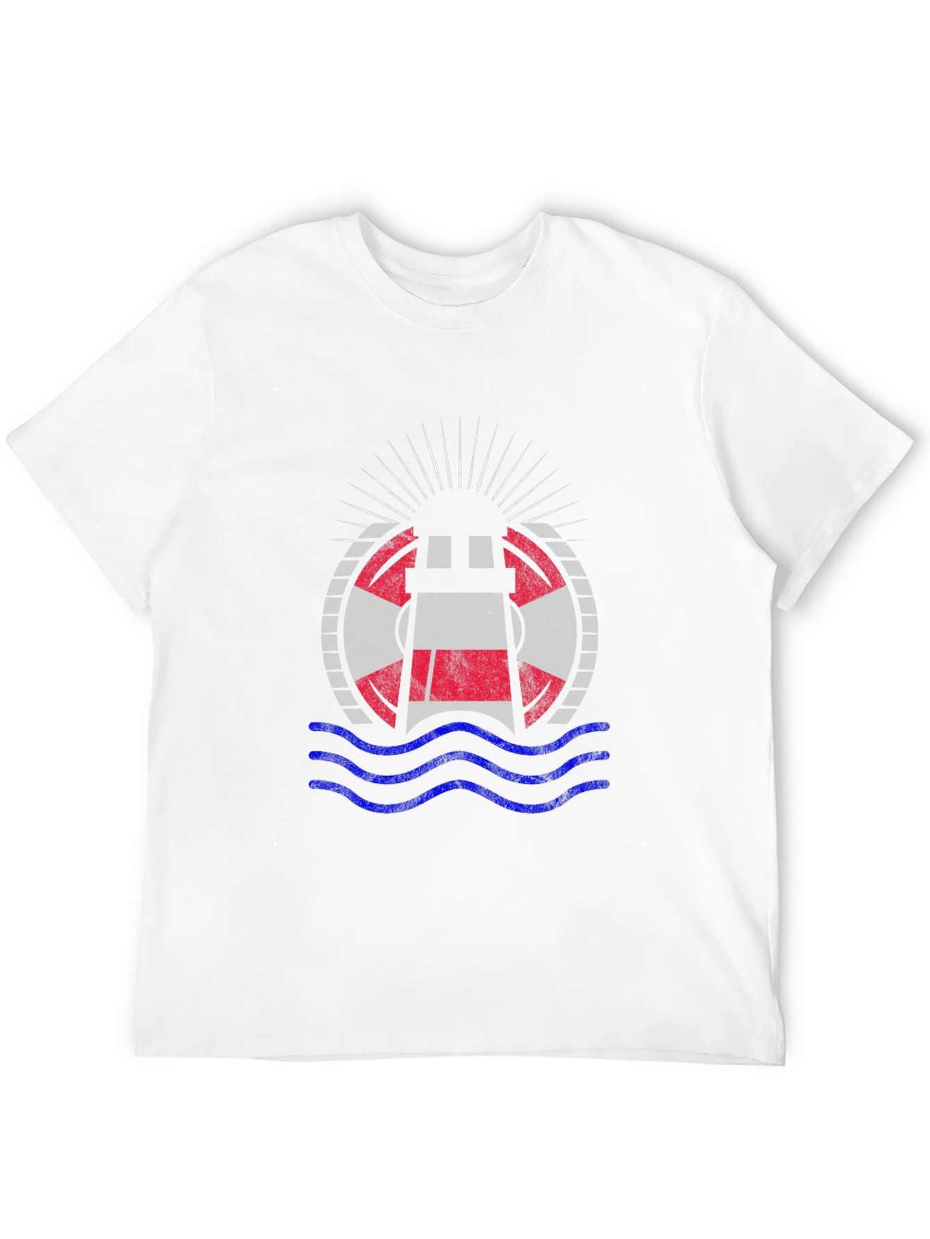 Nautical Lighthouse Graphic Tee - Black