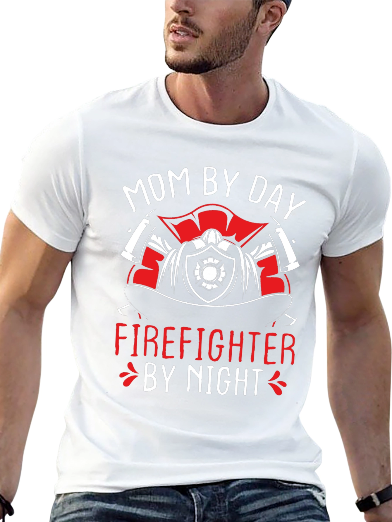 Mom Firefighter Graphic T-Shirt