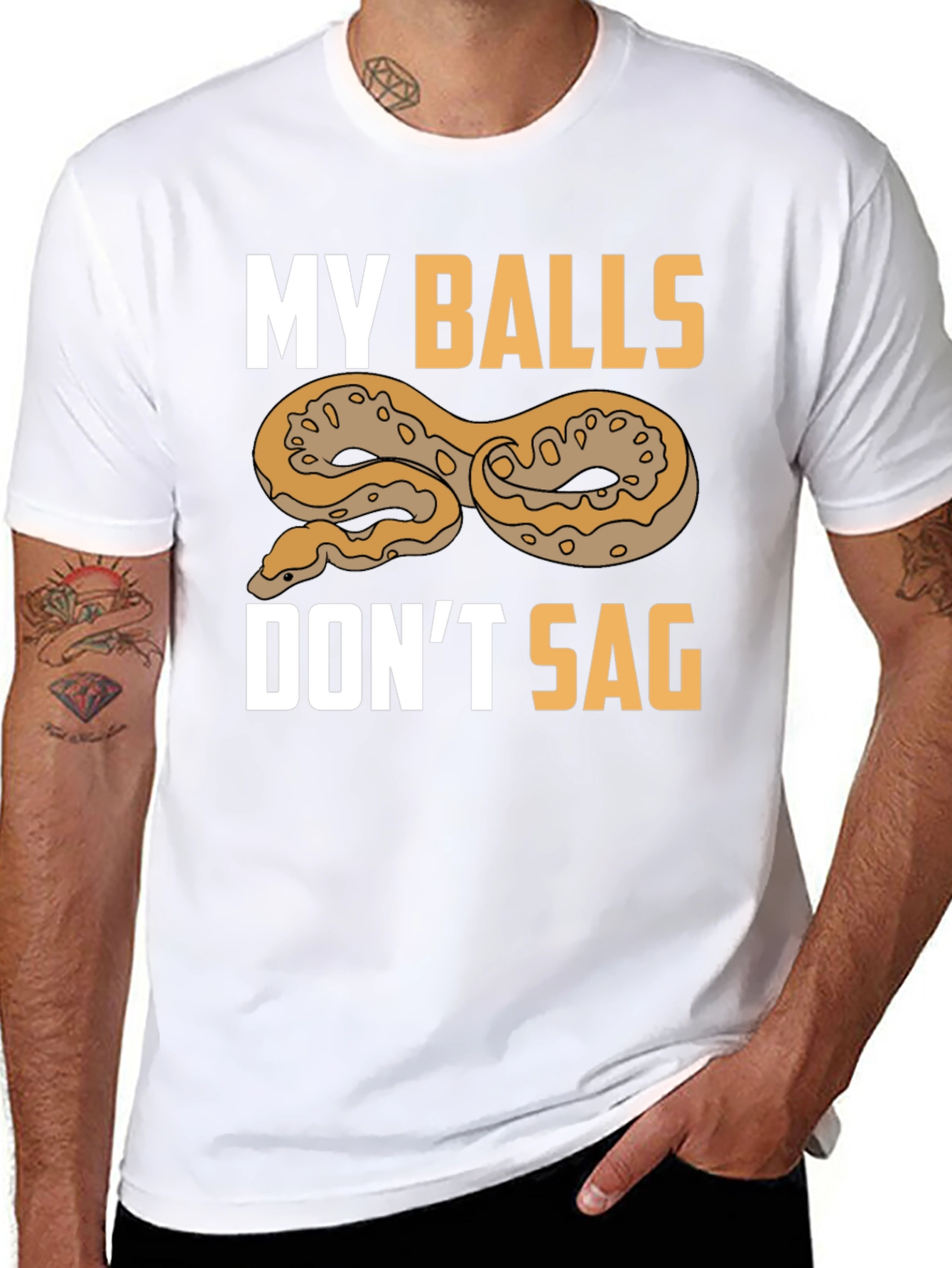 Funny My Balls Dont Sag Snake T-Shirt