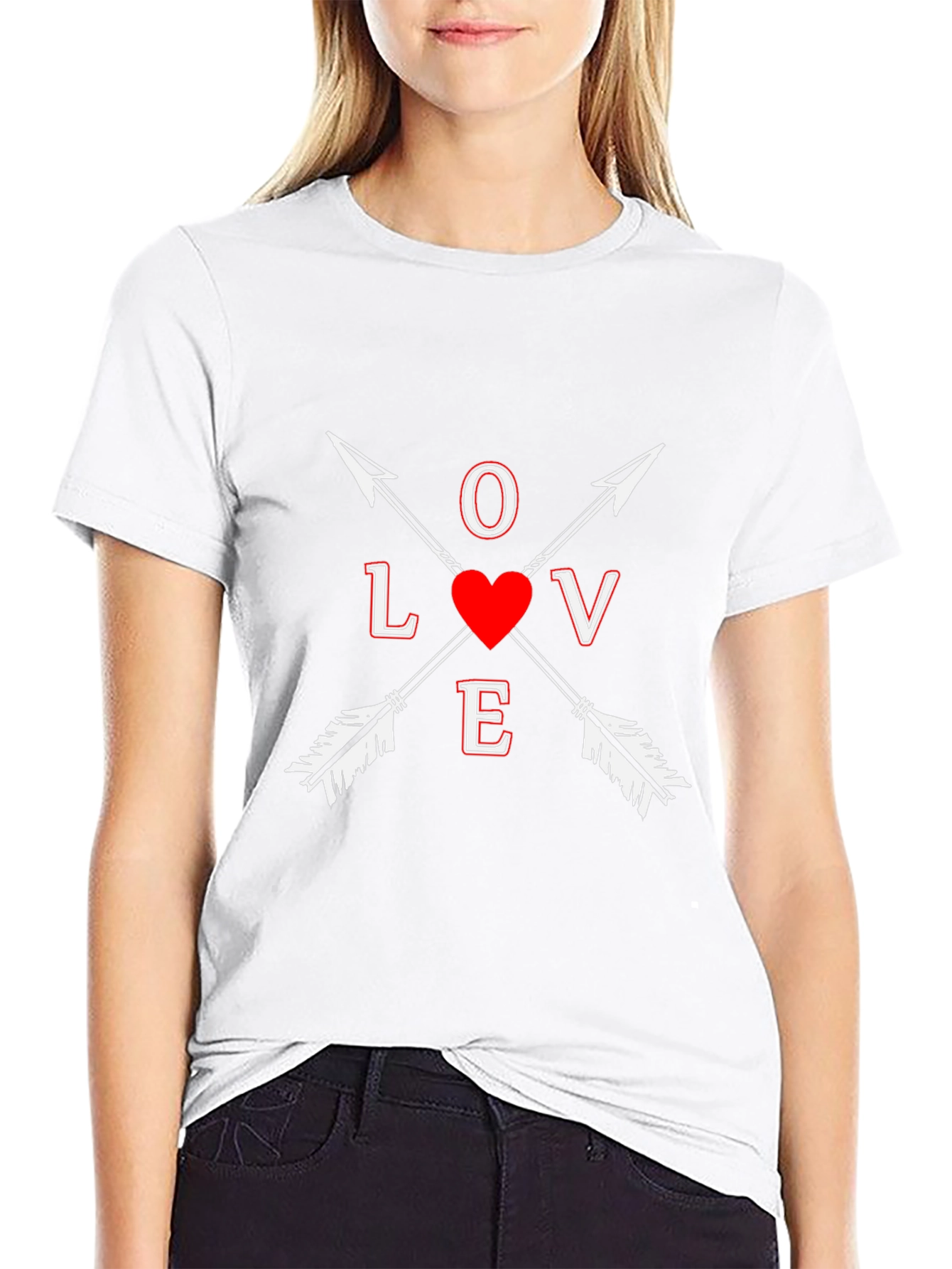 LOVE Arrows Graphic T-Shirt - Valentines Day