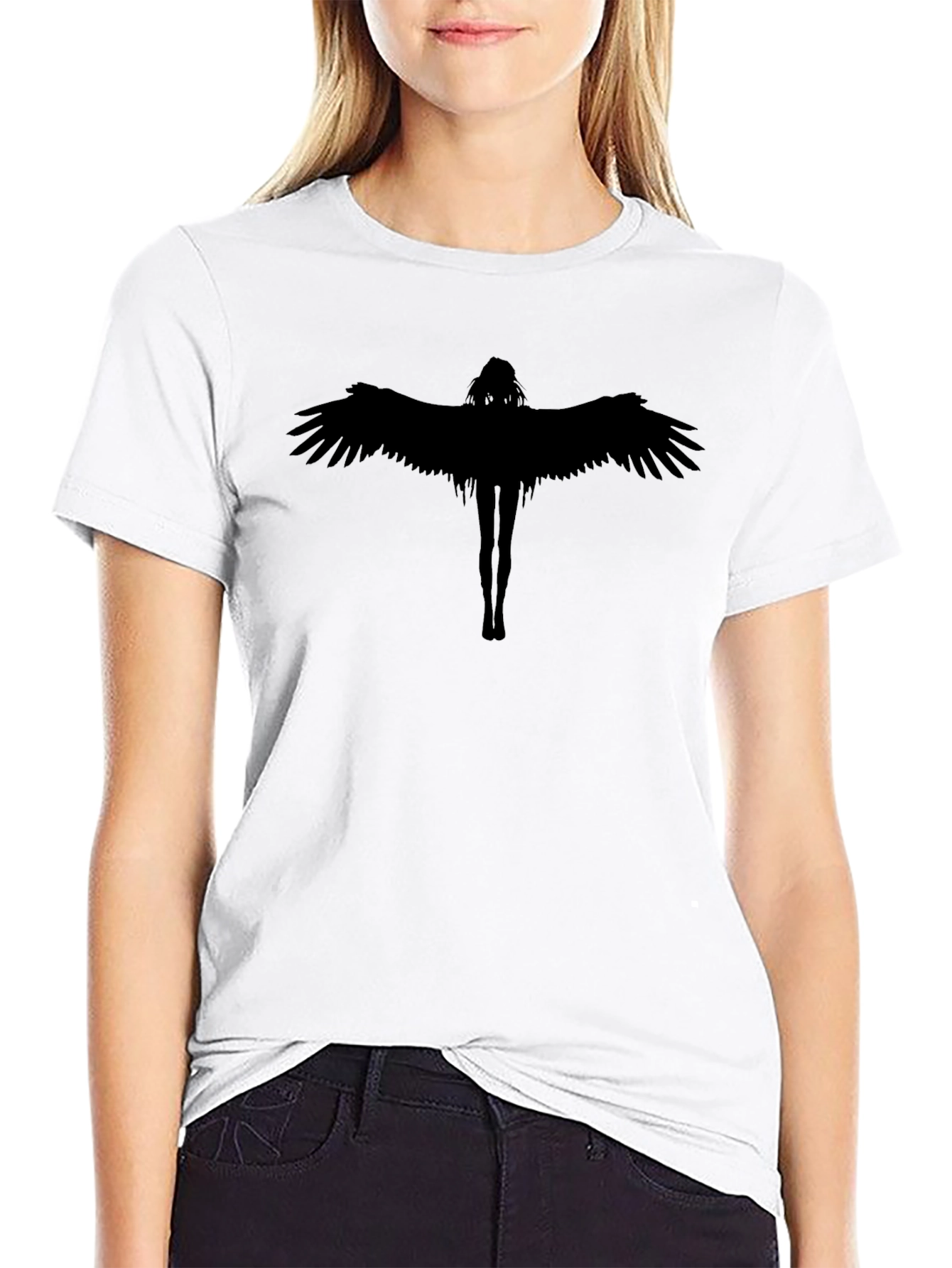 Black Angel Wings Graphic Tee - Unisex