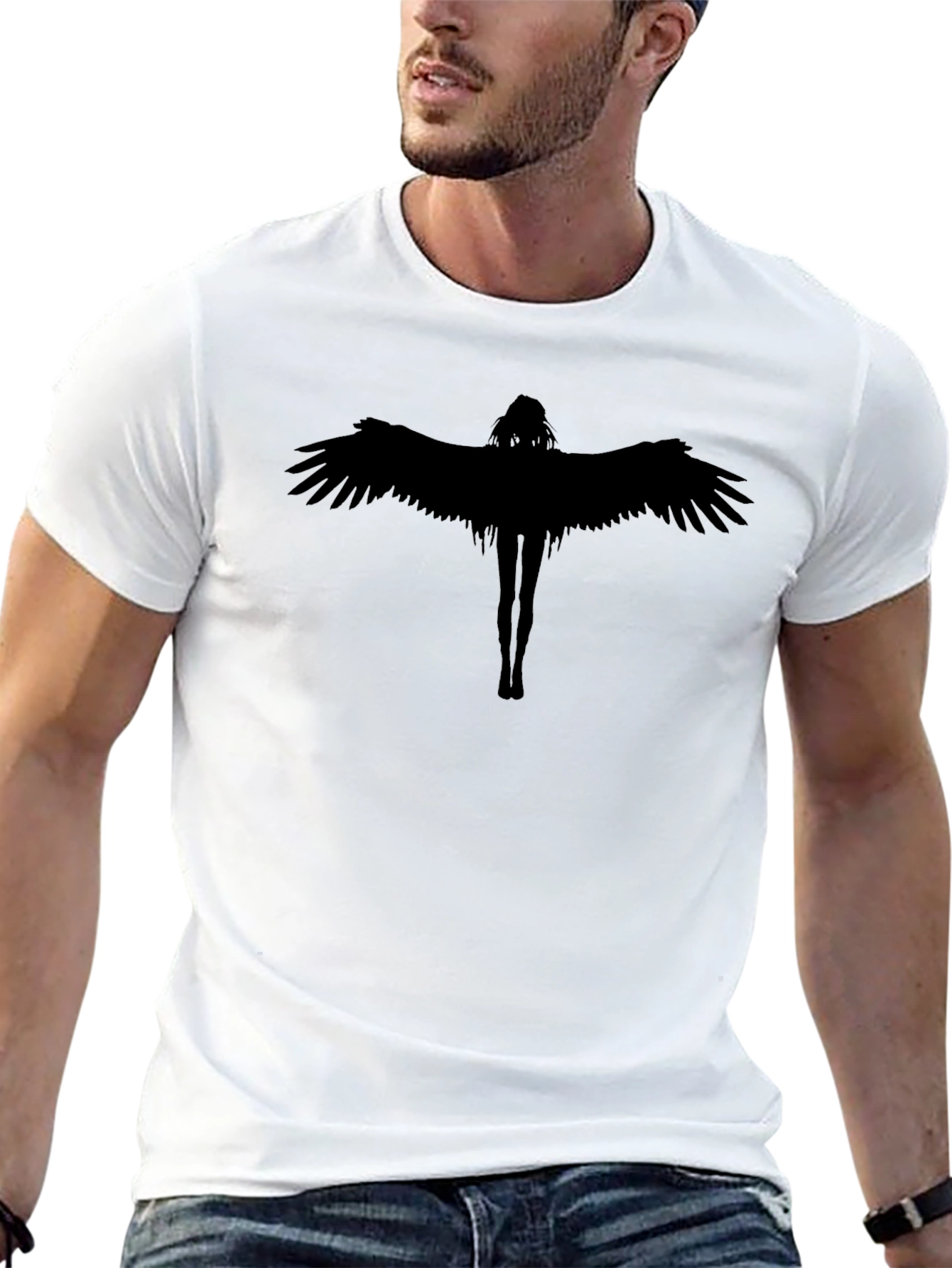 Black Angel Wings Graphic Tee - Unisex