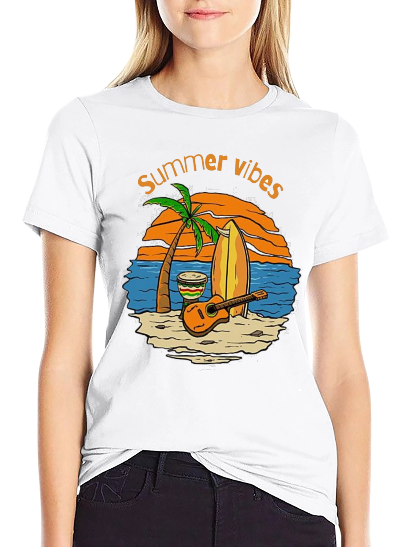 Summer Vibes Graphic T-Shirt - Beach Theme