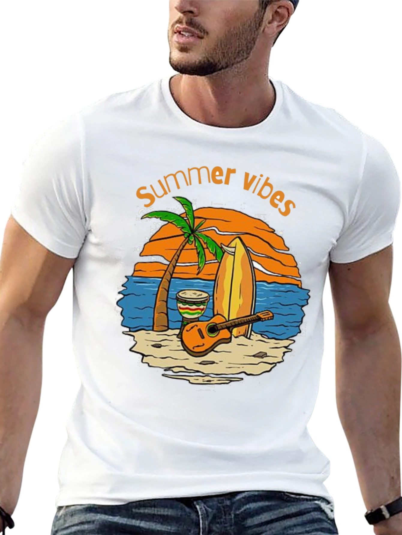 Summer Vibes Graphic T-Shirt - Beach Theme