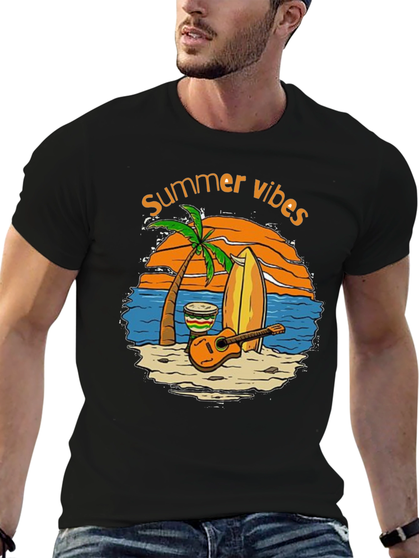 Summer Vibes Graphic T-Shirt - Beach Theme
