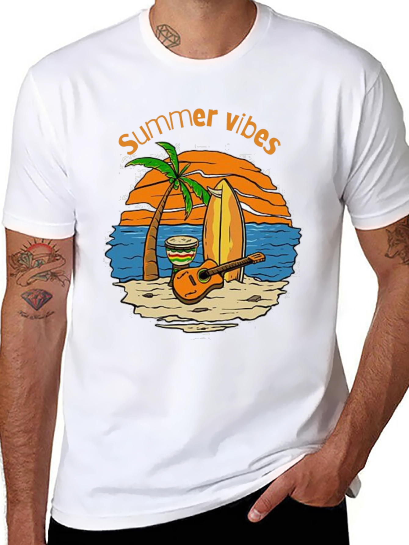 Summer Vibes Graphic T-Shirt - Beach Theme