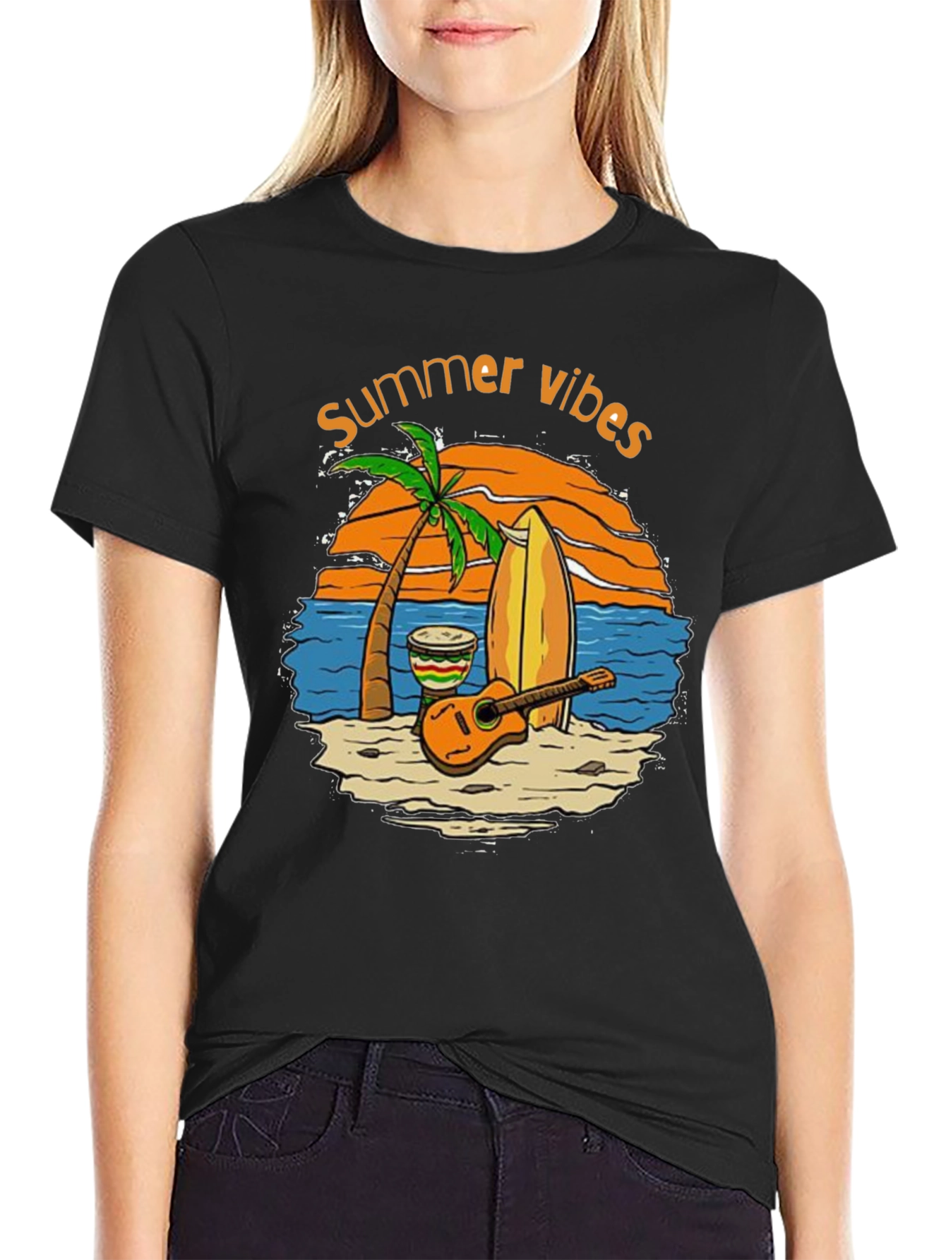 Summer Vibes Graphic T-Shirt - Beach Theme