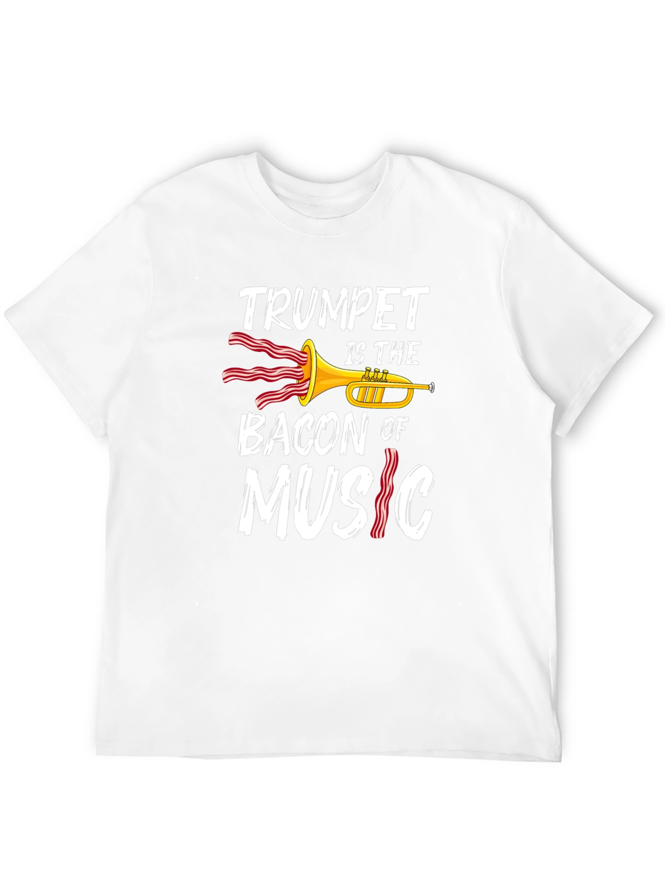 Trumpet Bacon Music Graphic Tee