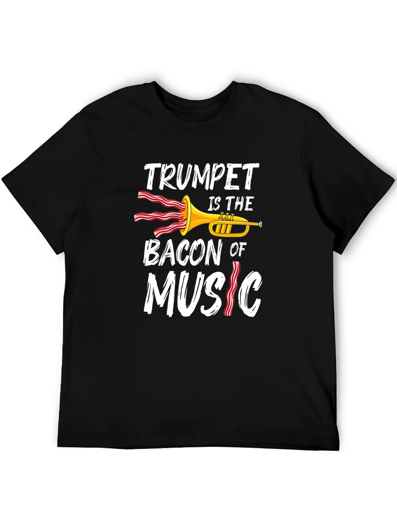 Trumpet Bacon Music Graphic Tee