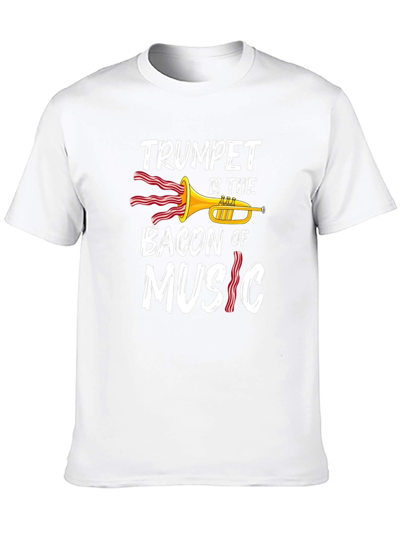 Trumpet Bacon Music Graphic Tee