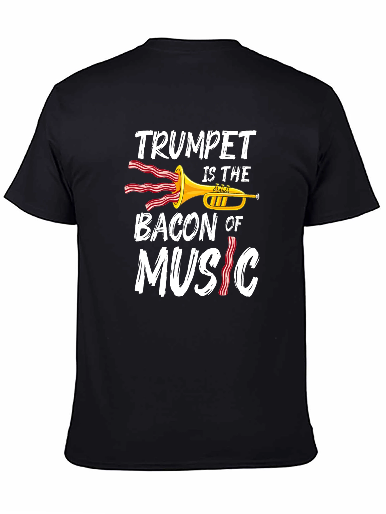 Trumpet Bacon Music Graphic Tee