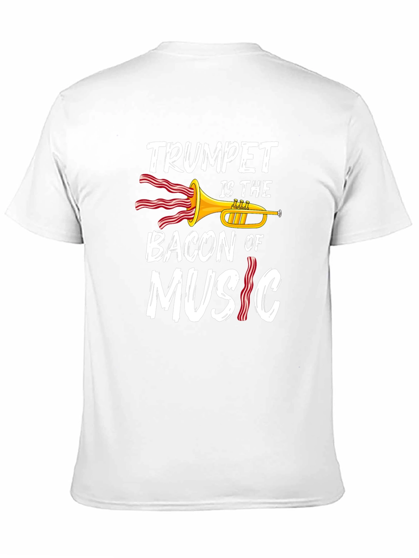 Trumpet Bacon Music Graphic Tee
