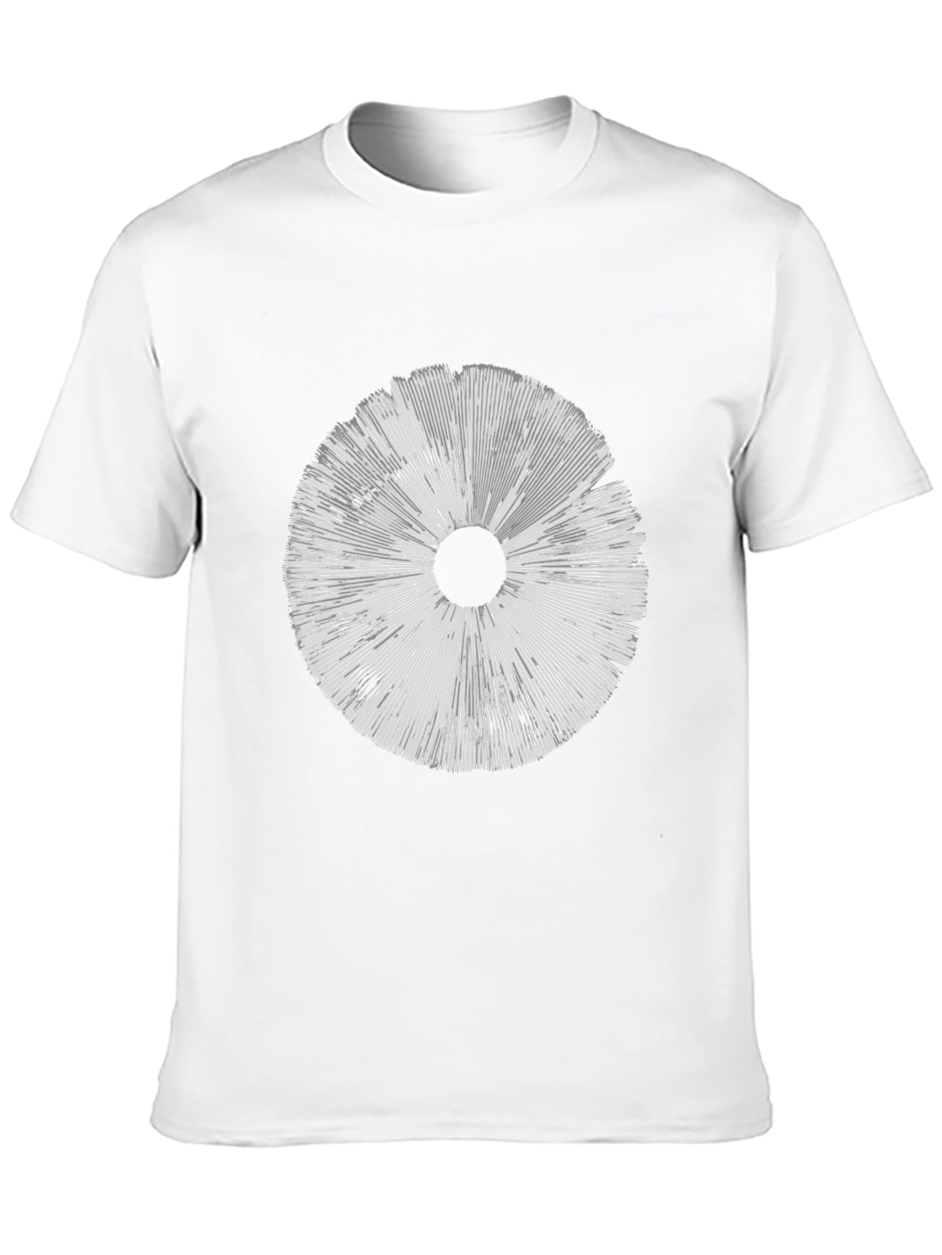 Abstract Radial Pattern Black Tee