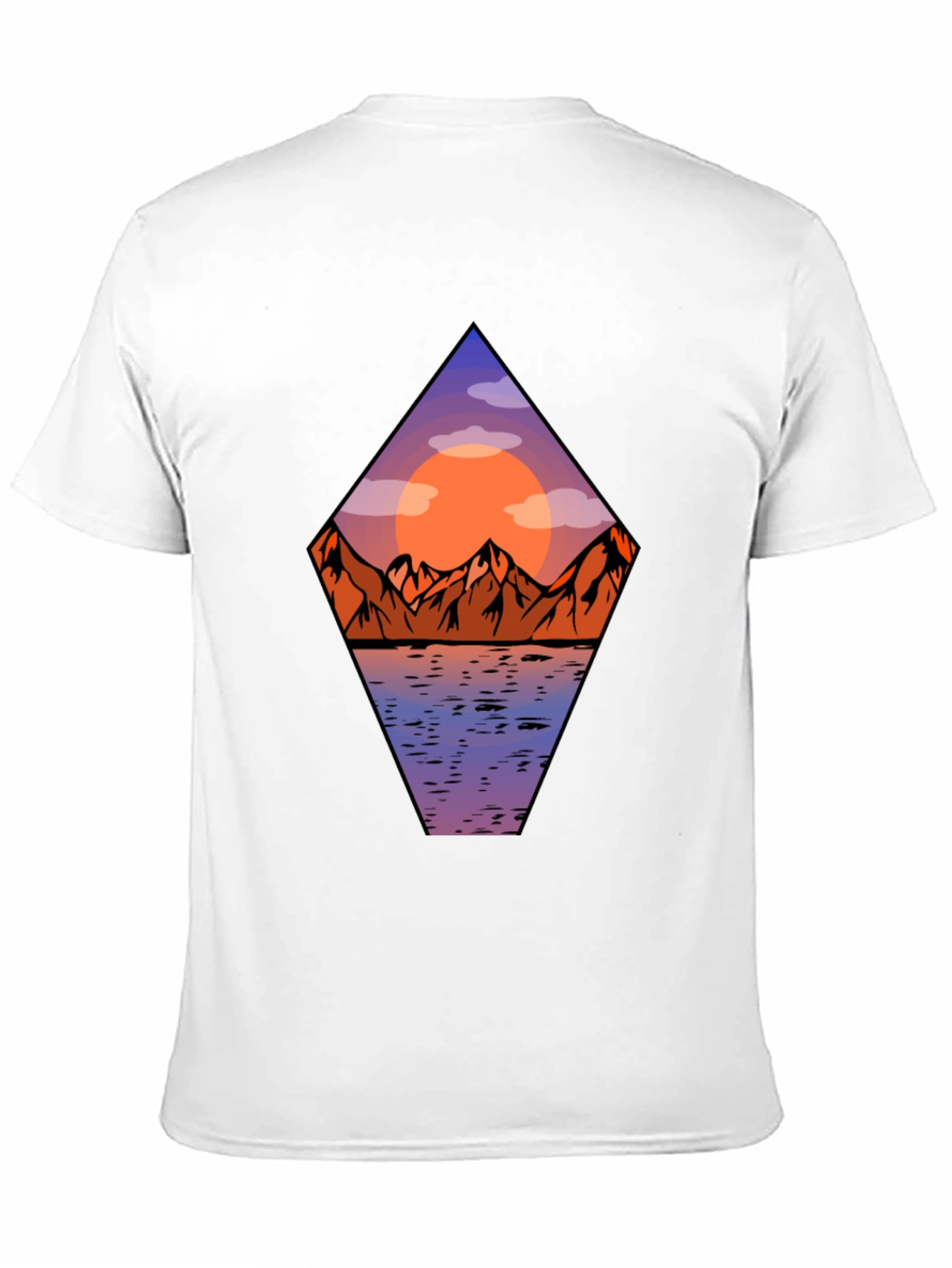 Mountain Sunset Graphic Tee - Mens Black T-Shirt