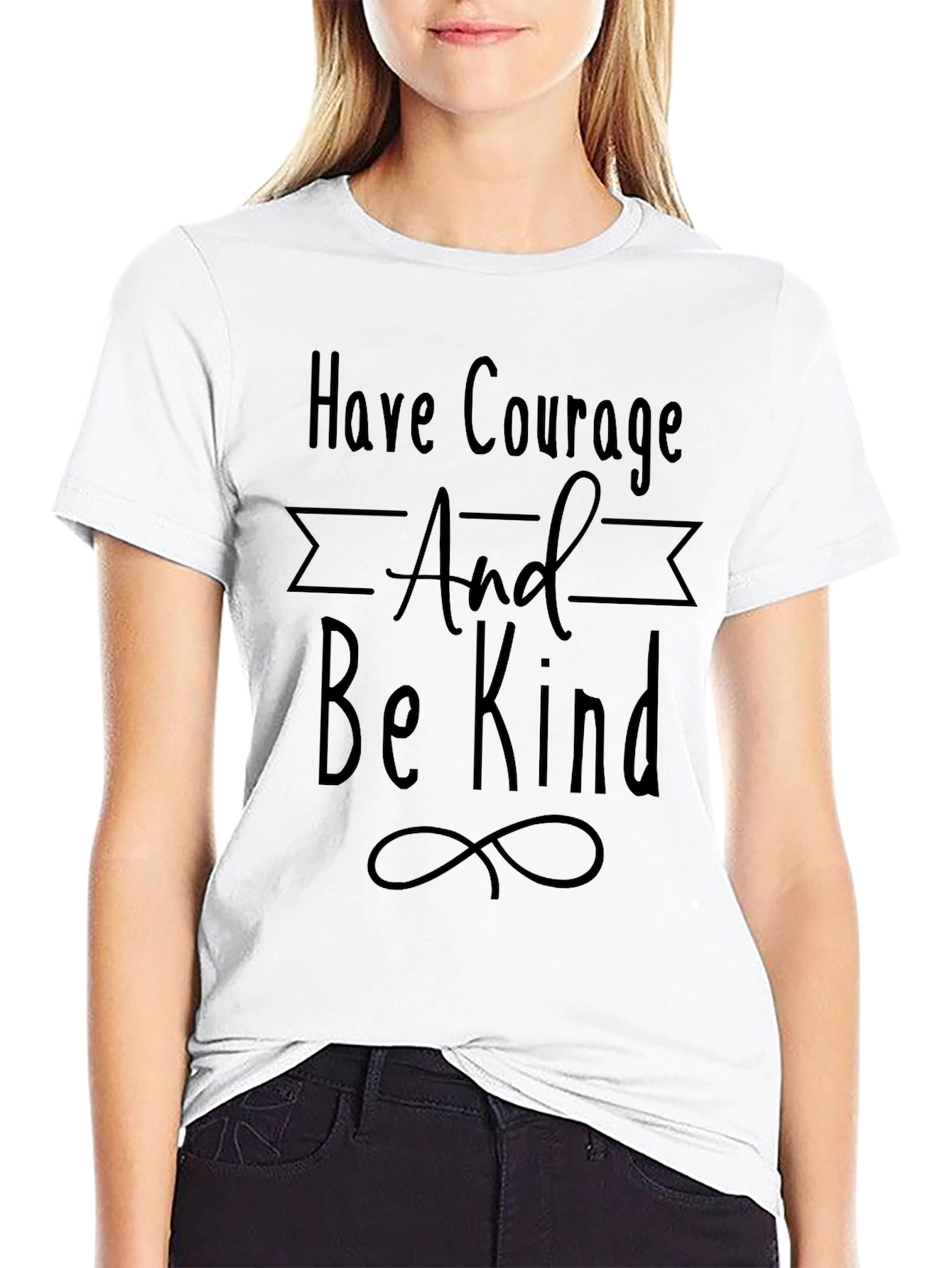 Courage & Kindness Black Graphic Tee