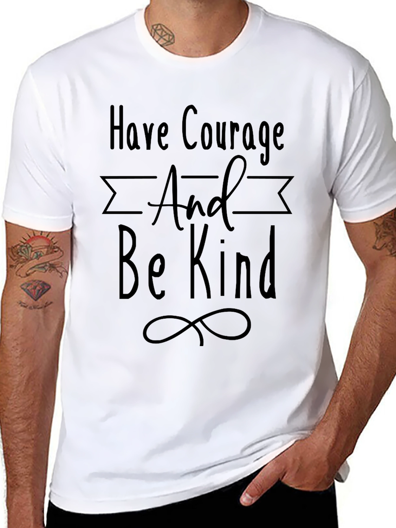 Courage & Kindness Black Graphic Tee