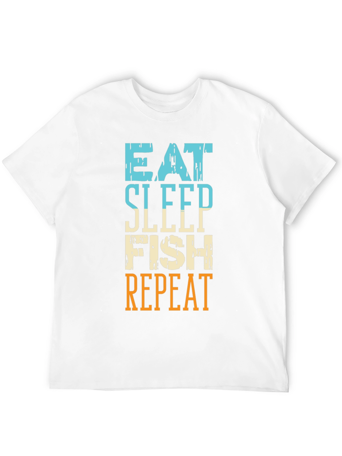 Eat Sleep Fish Repeat Black Graphic Tee