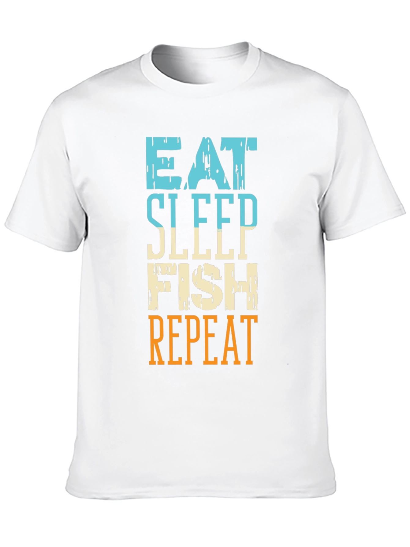 Eat Sleep Fish Repeat Black Graphic Tee