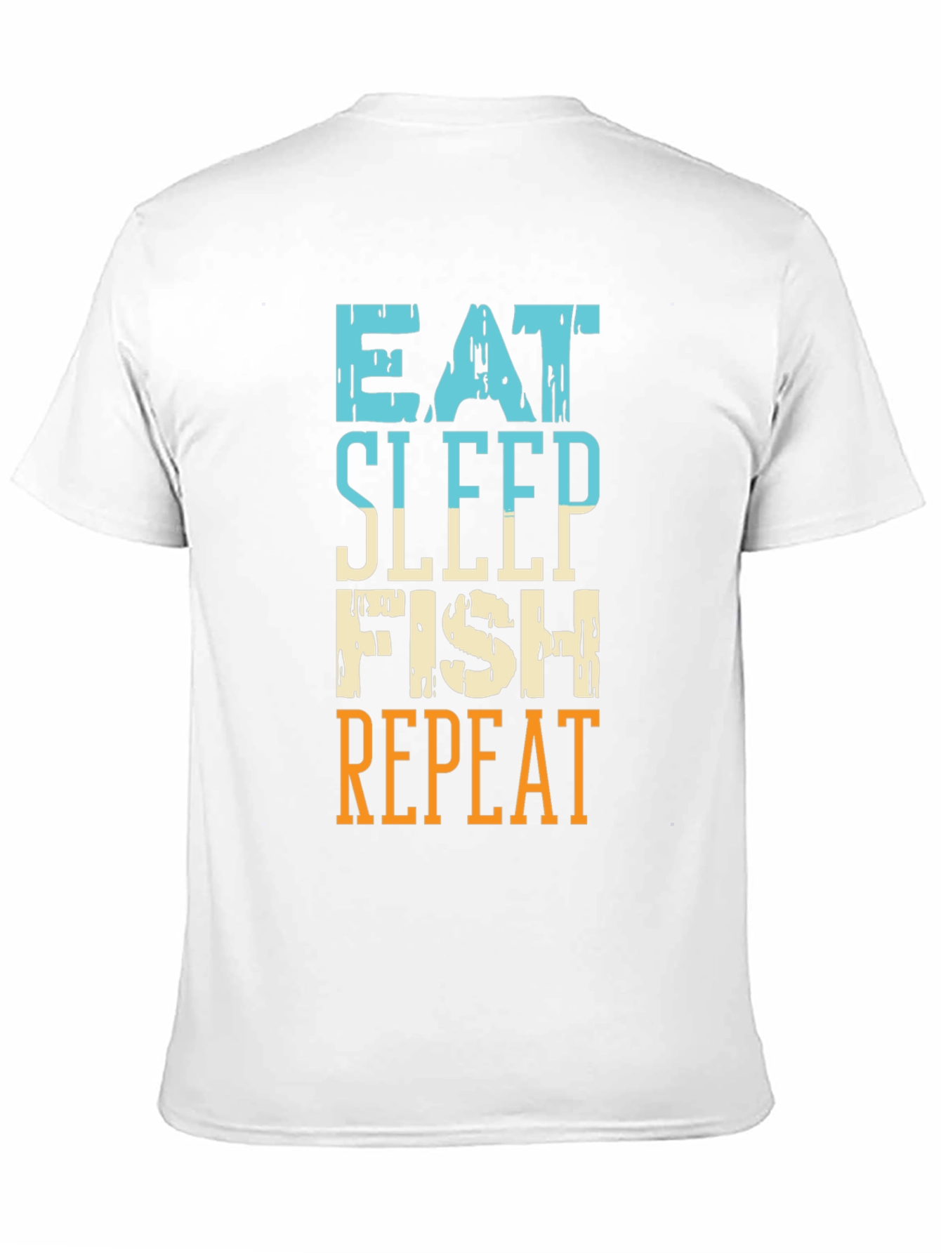 Eat Sleep Fish Repeat Black Graphic Tee
