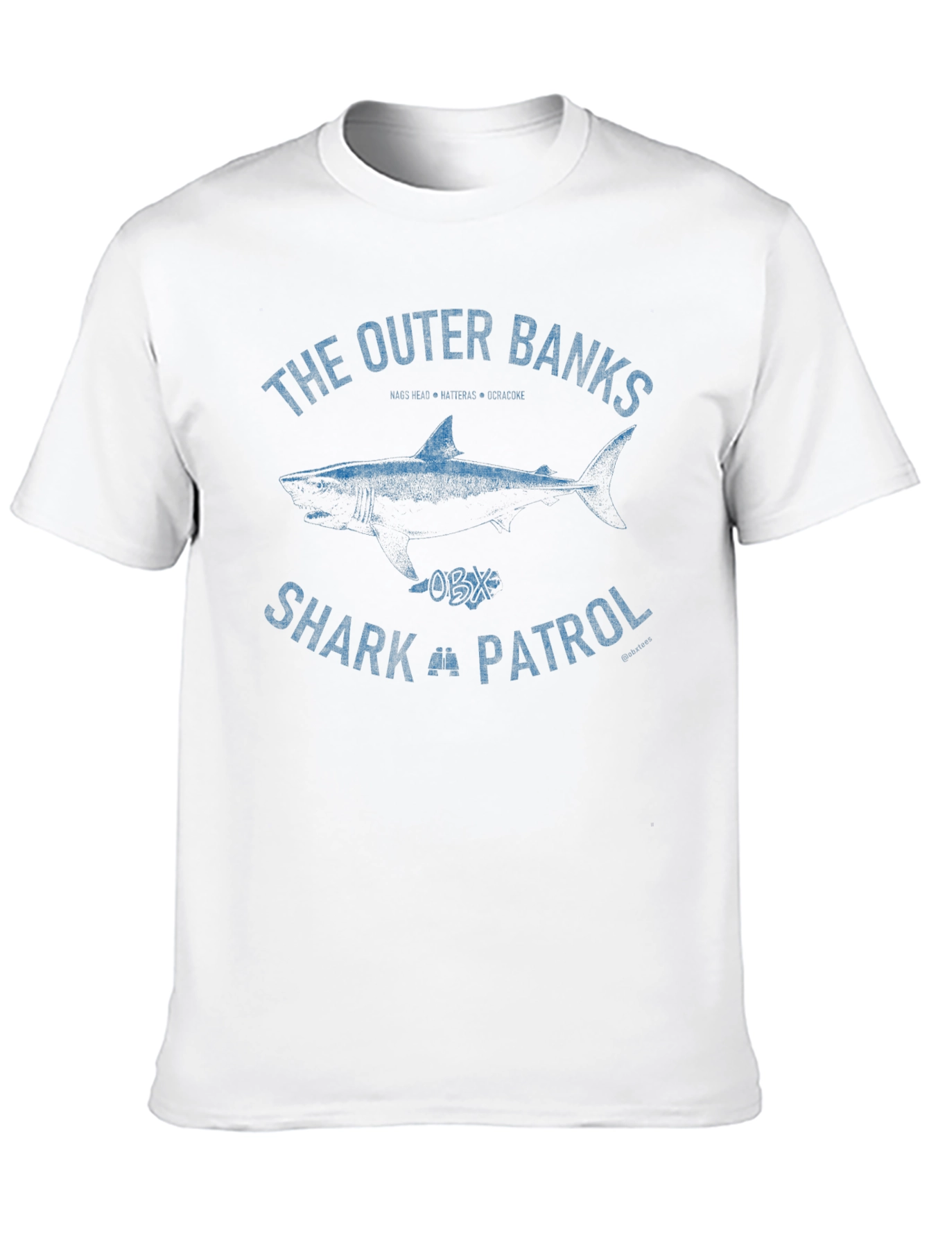 Outer Banks Shark Patrol Graphic Tee - Black