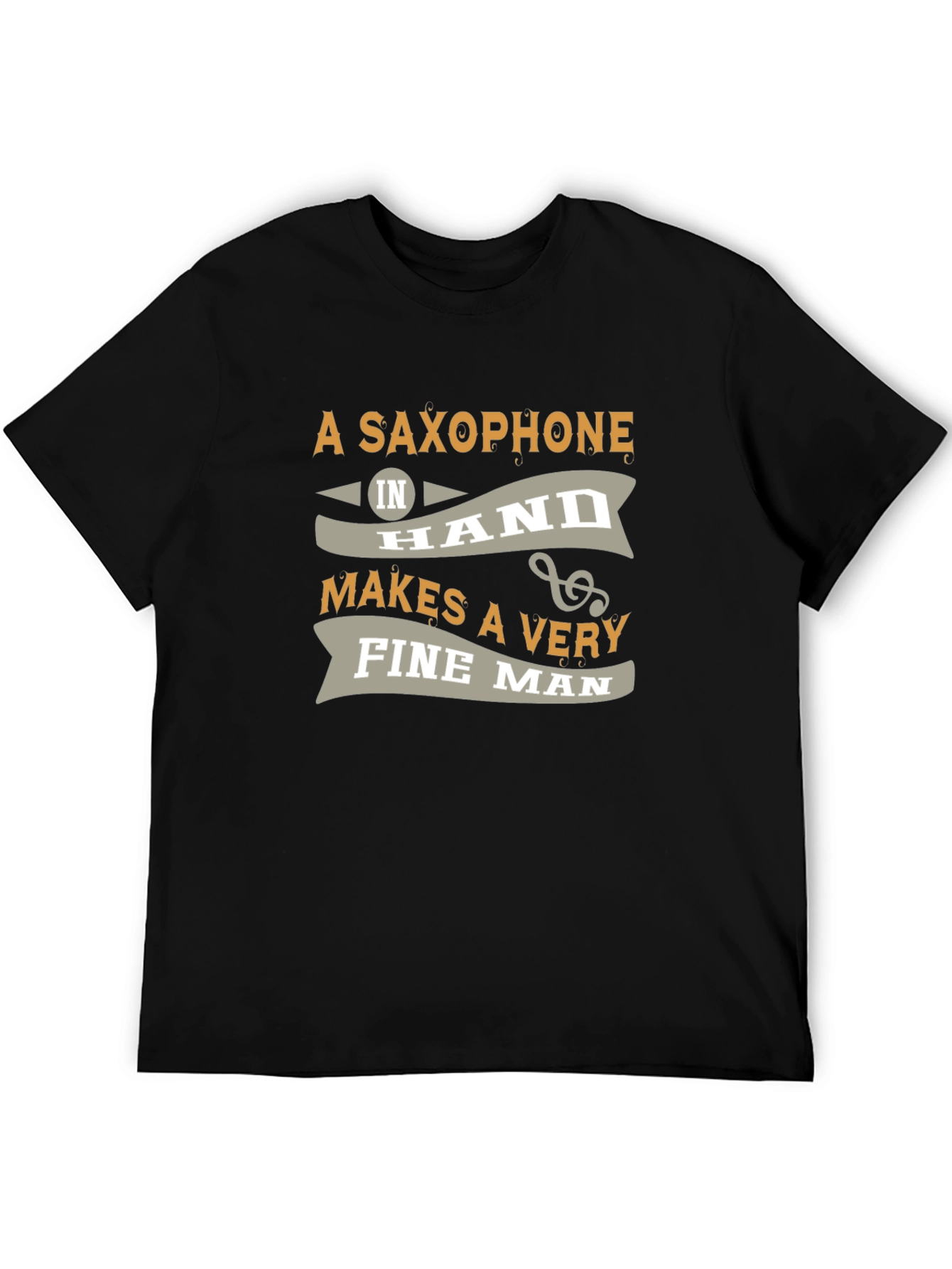 Saxophone Man Black Graphic Tee