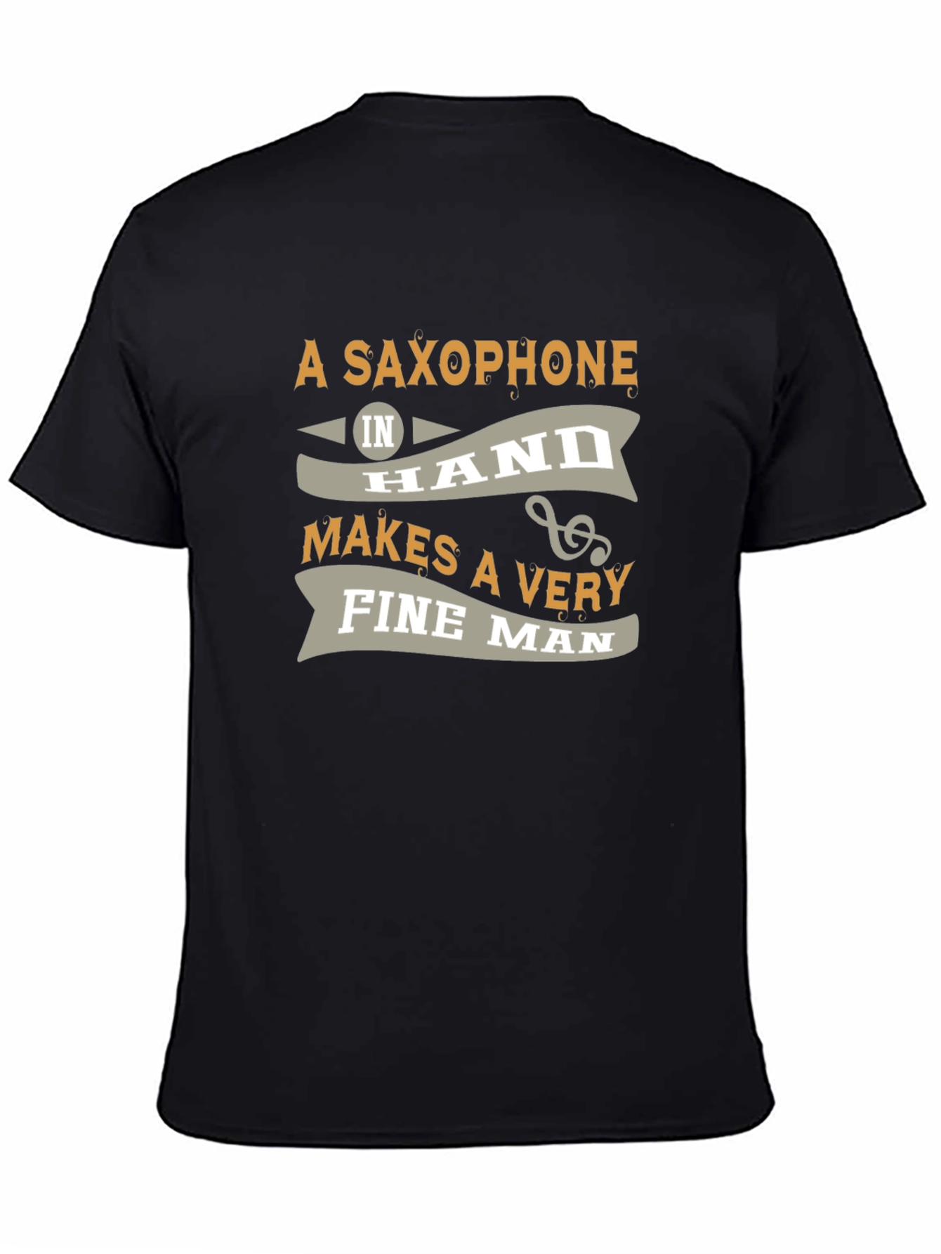 Saxophone Man Black Graphic Tee