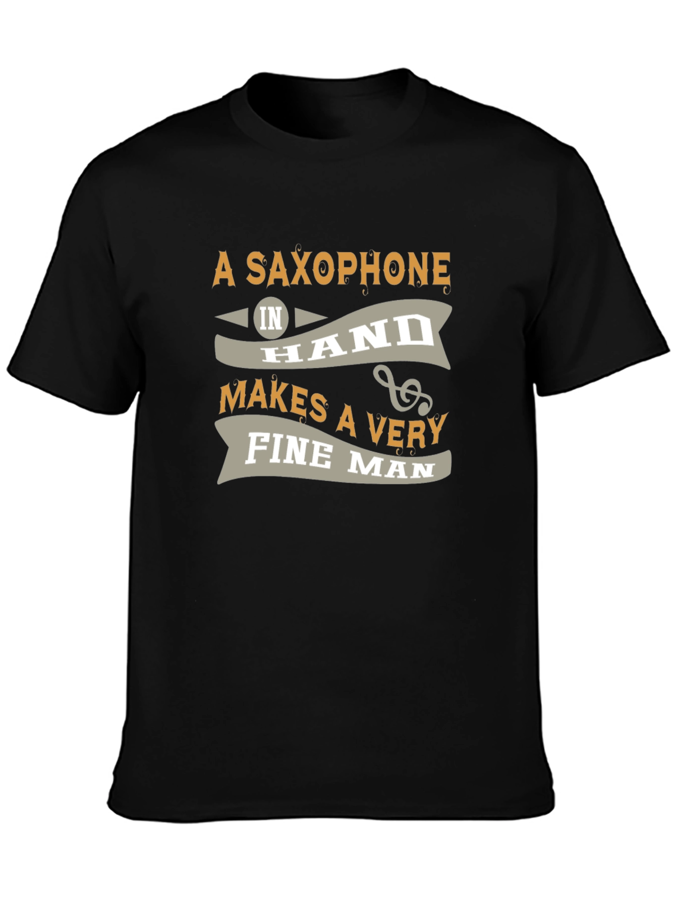 Saxophone Man Black Graphic Tee