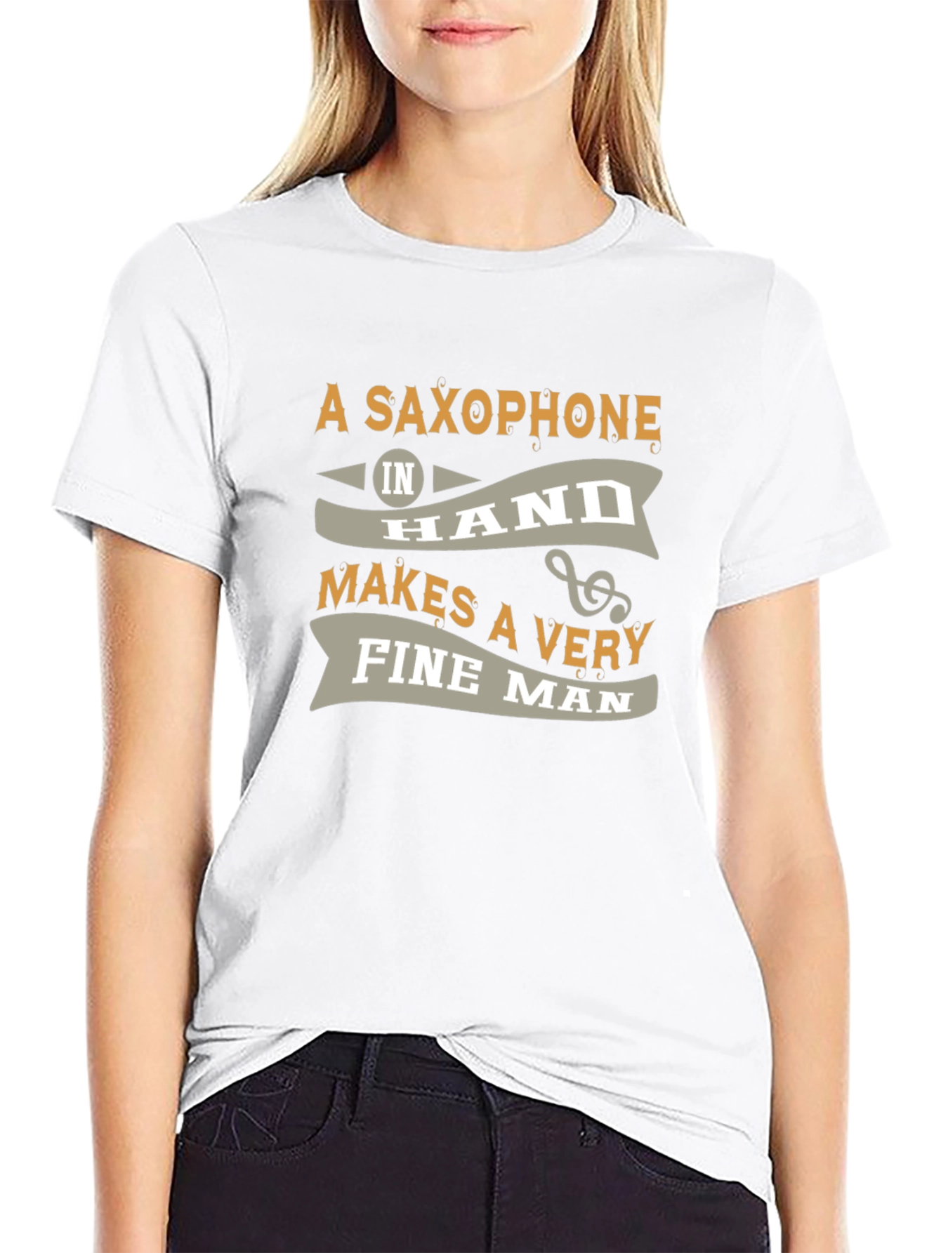 Saxophone Man Black Graphic Tee