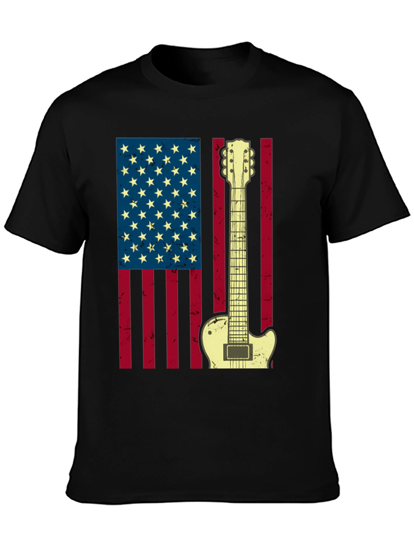 USA Flag Guitar Graphic Tee