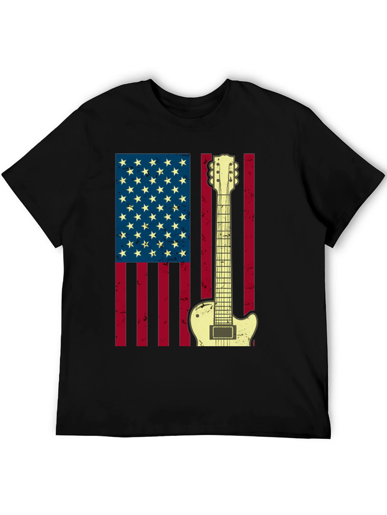 USA Flag Guitar Graphic Tee
