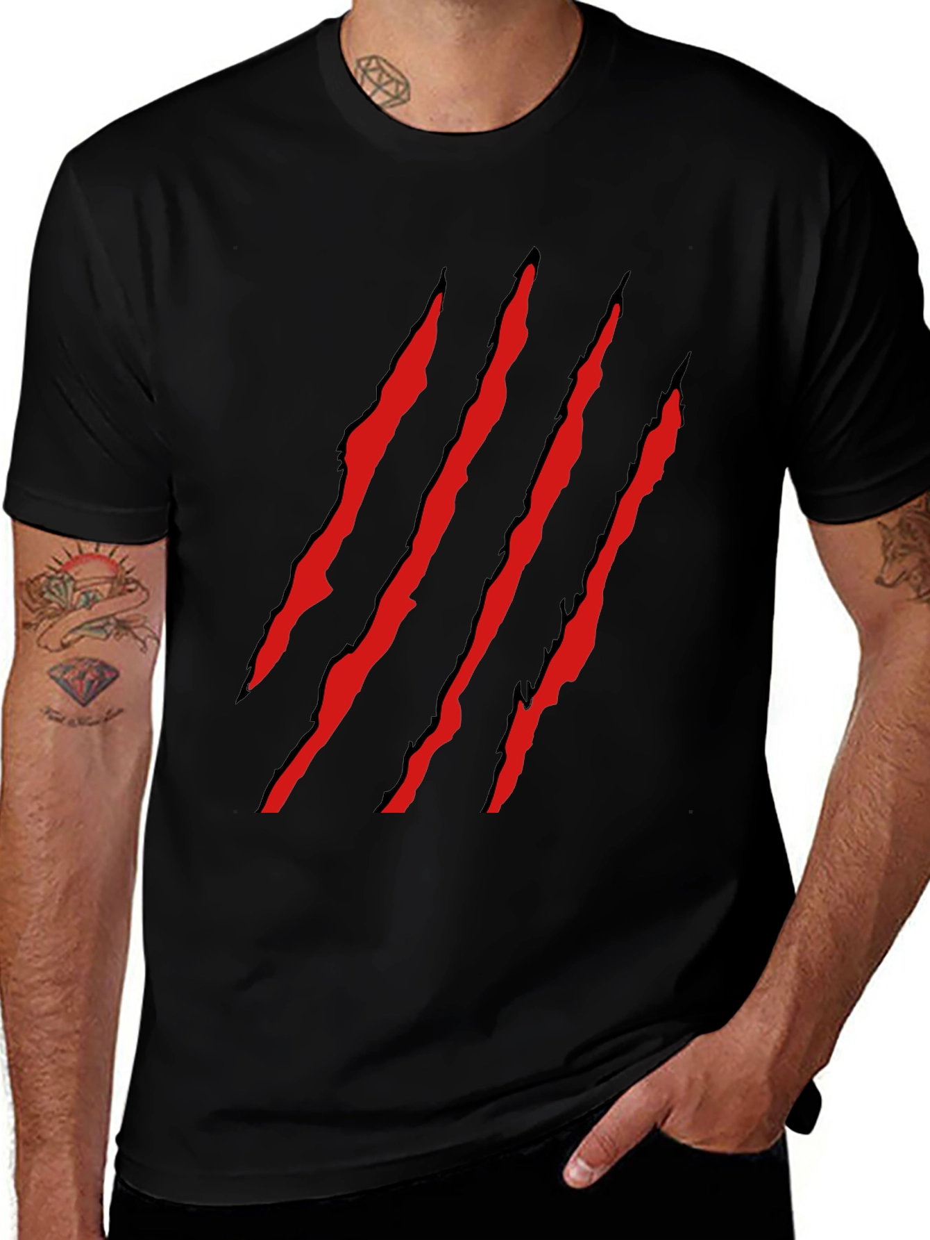 Claw Slash Graphic Tee - Black
