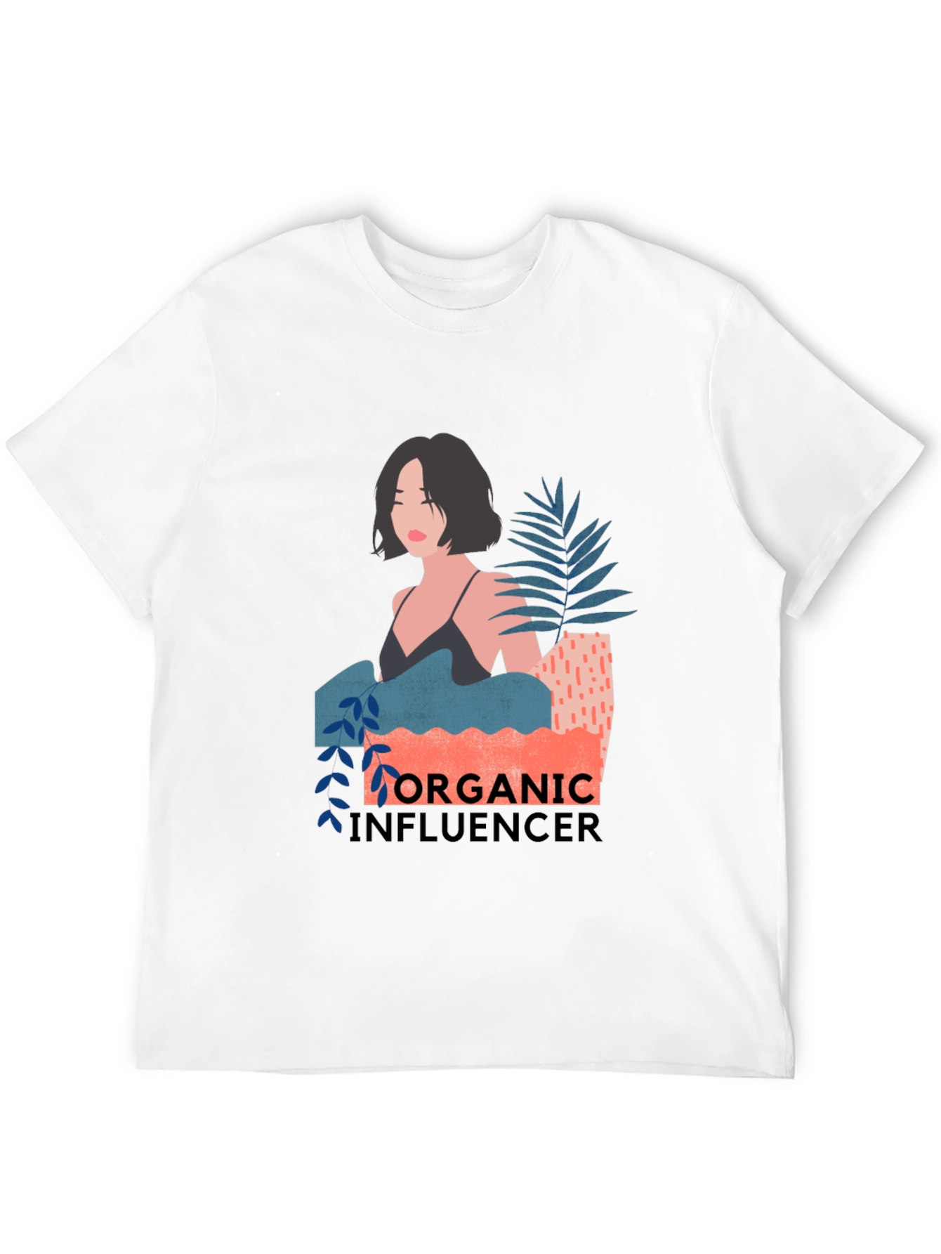 Organic Influencer Graphic Tee - Stylish Black T-Shirt