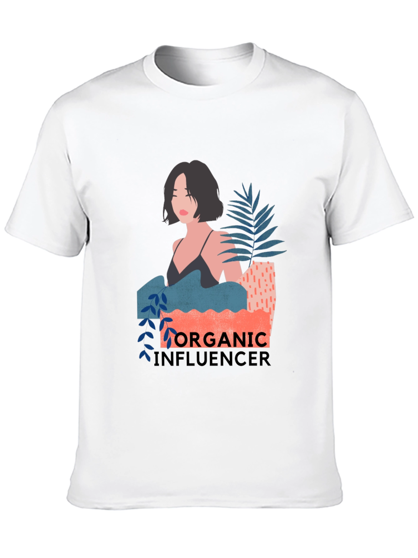 Organic Influencer Graphic Tee - Stylish Black T-Shirt