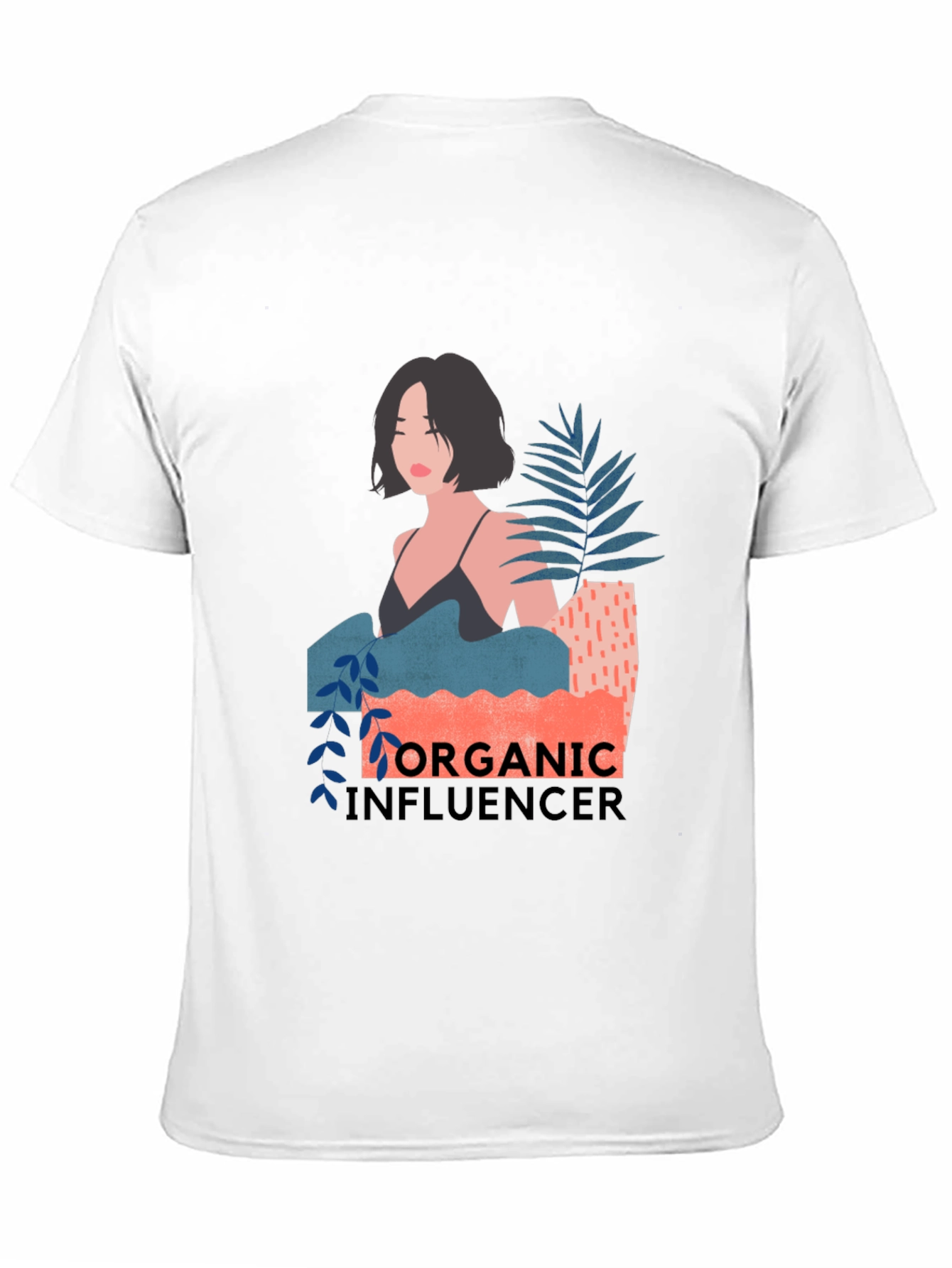 Organic Influencer Graphic Tee - Stylish Black T-Shirt