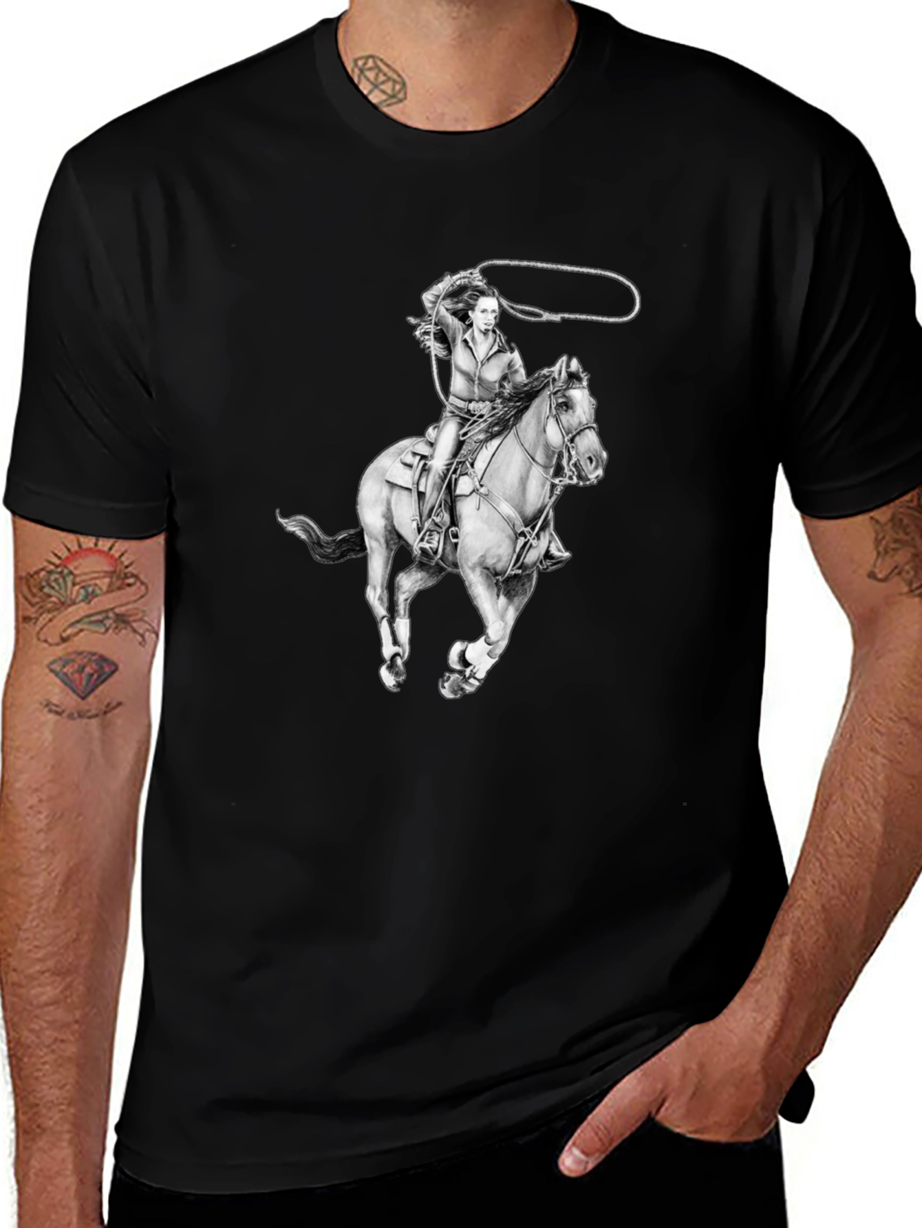 Cowgirl Rider Graphic T-Shirt