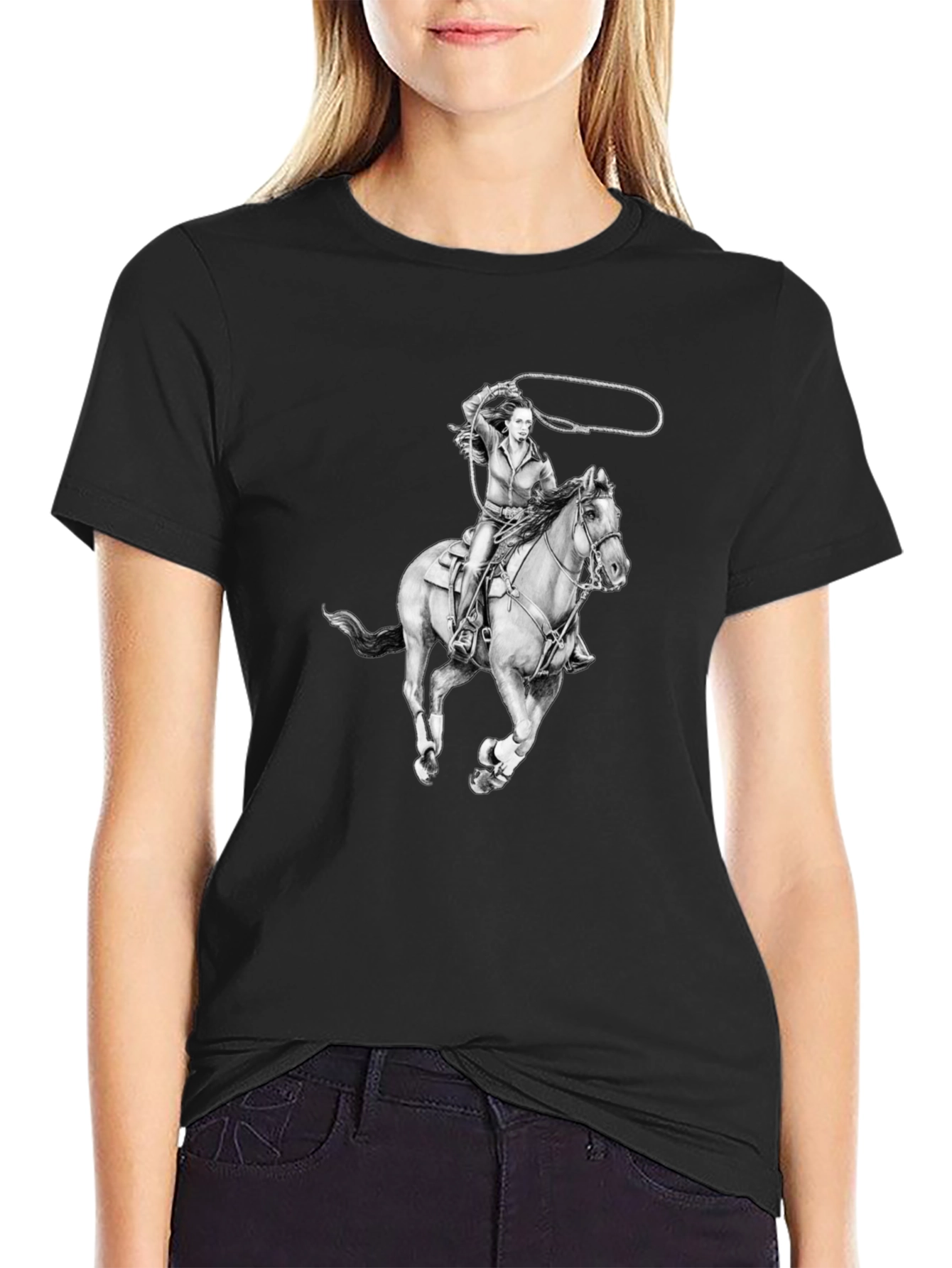 Cowgirl Rider Graphic T-Shirt