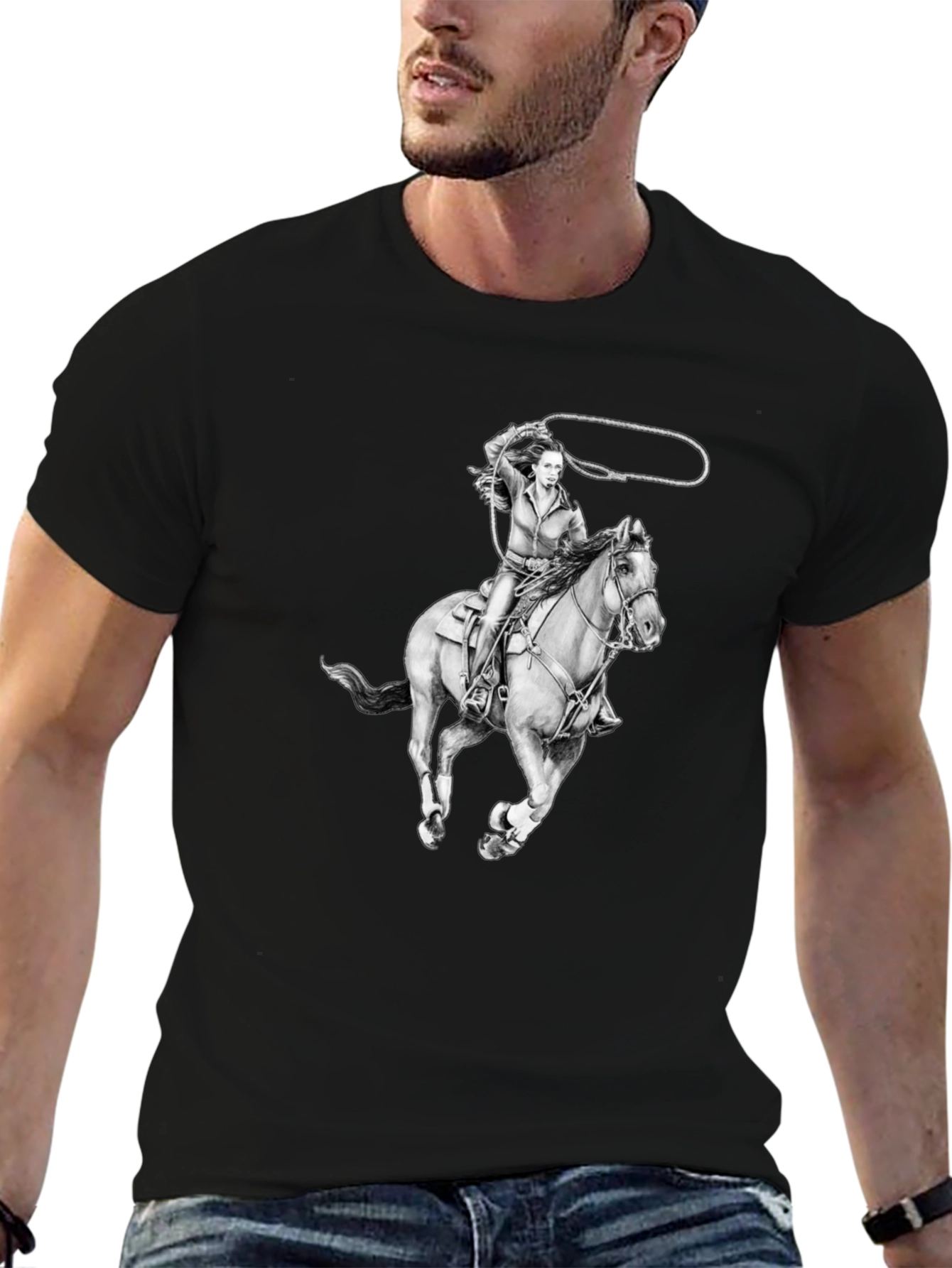Cowgirl Rider Graphic T-Shirt